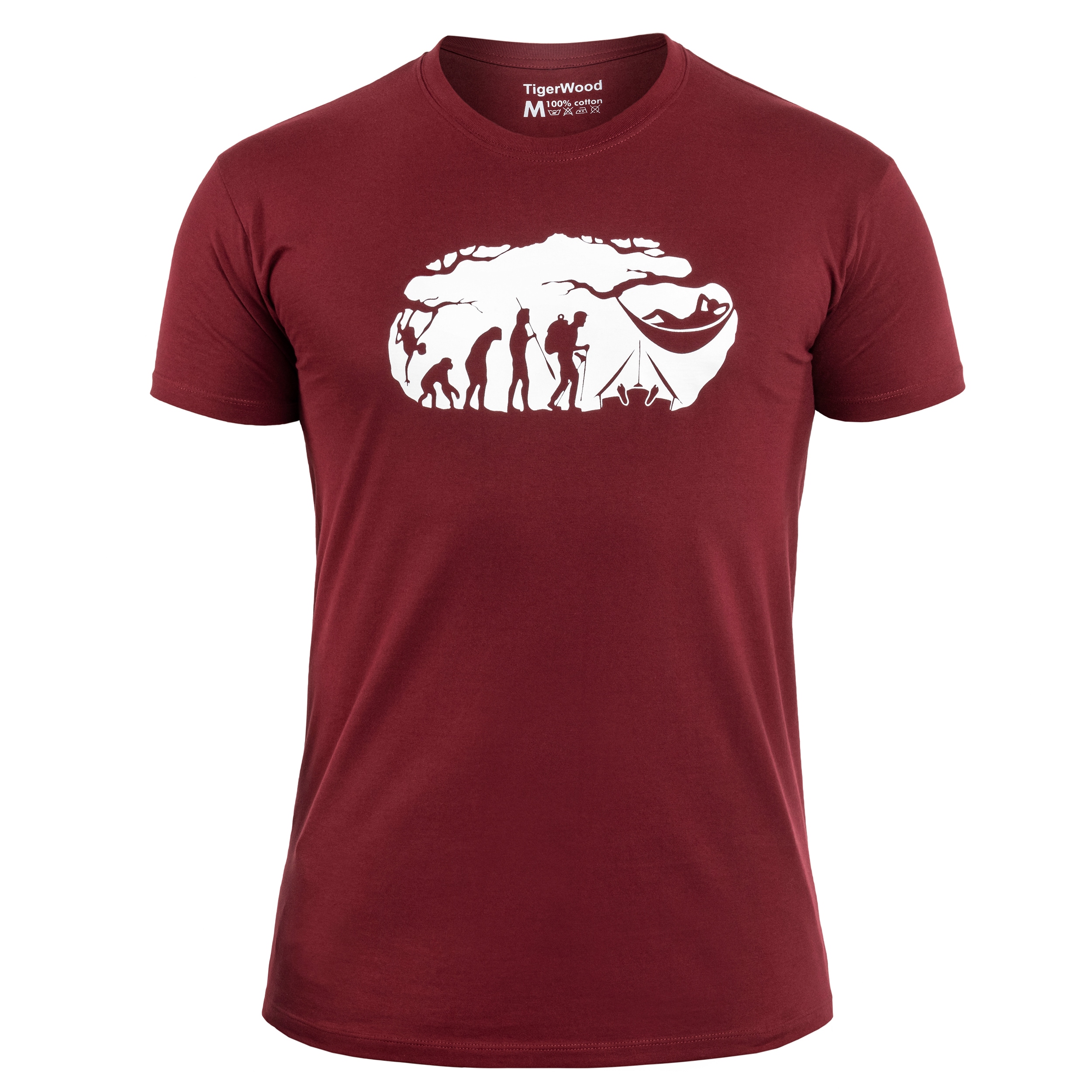 TigerWood - Bushcraft Evolution - T-Shirt - Bordo