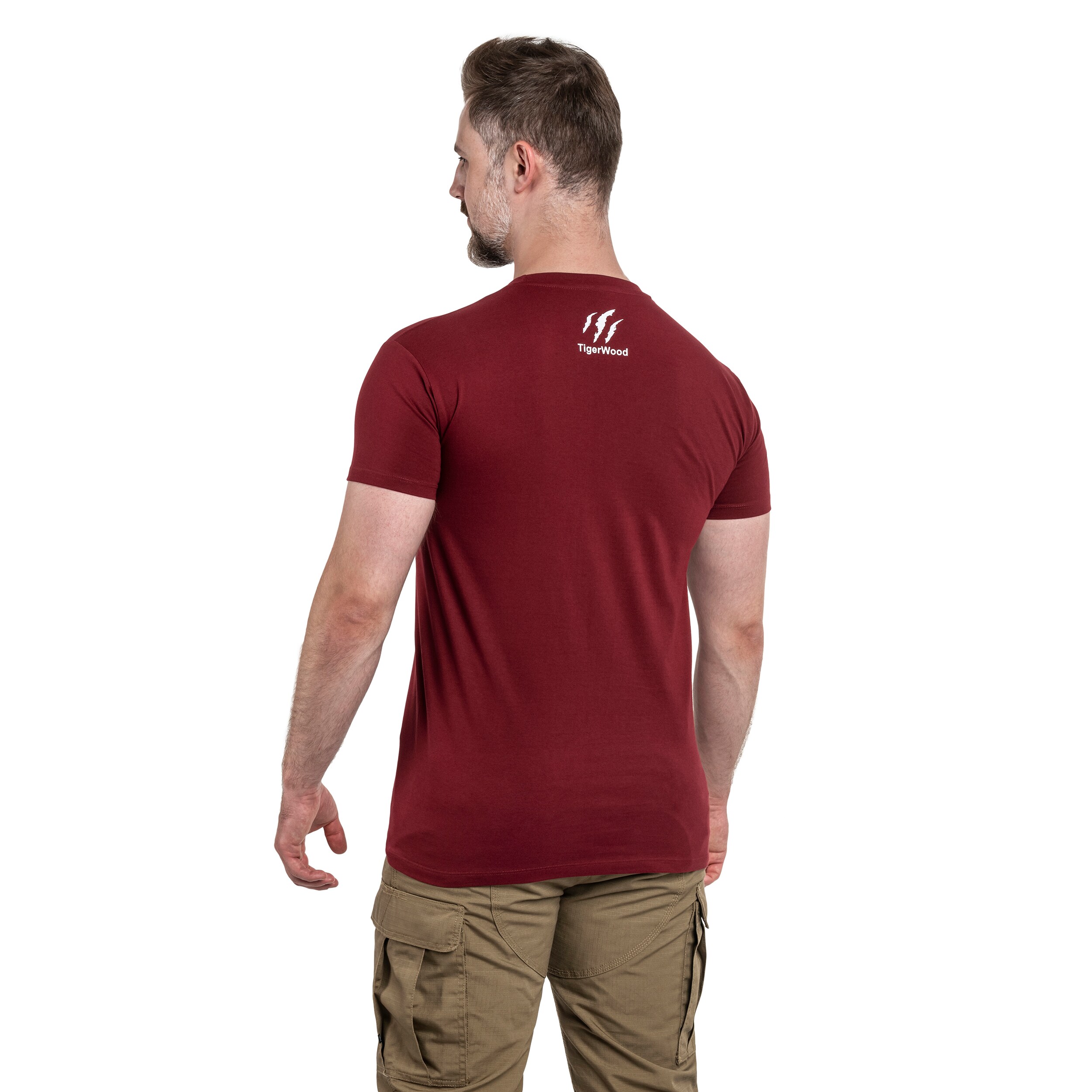 TigerWood - Kompassrose T-Shirt - Dunkelrot