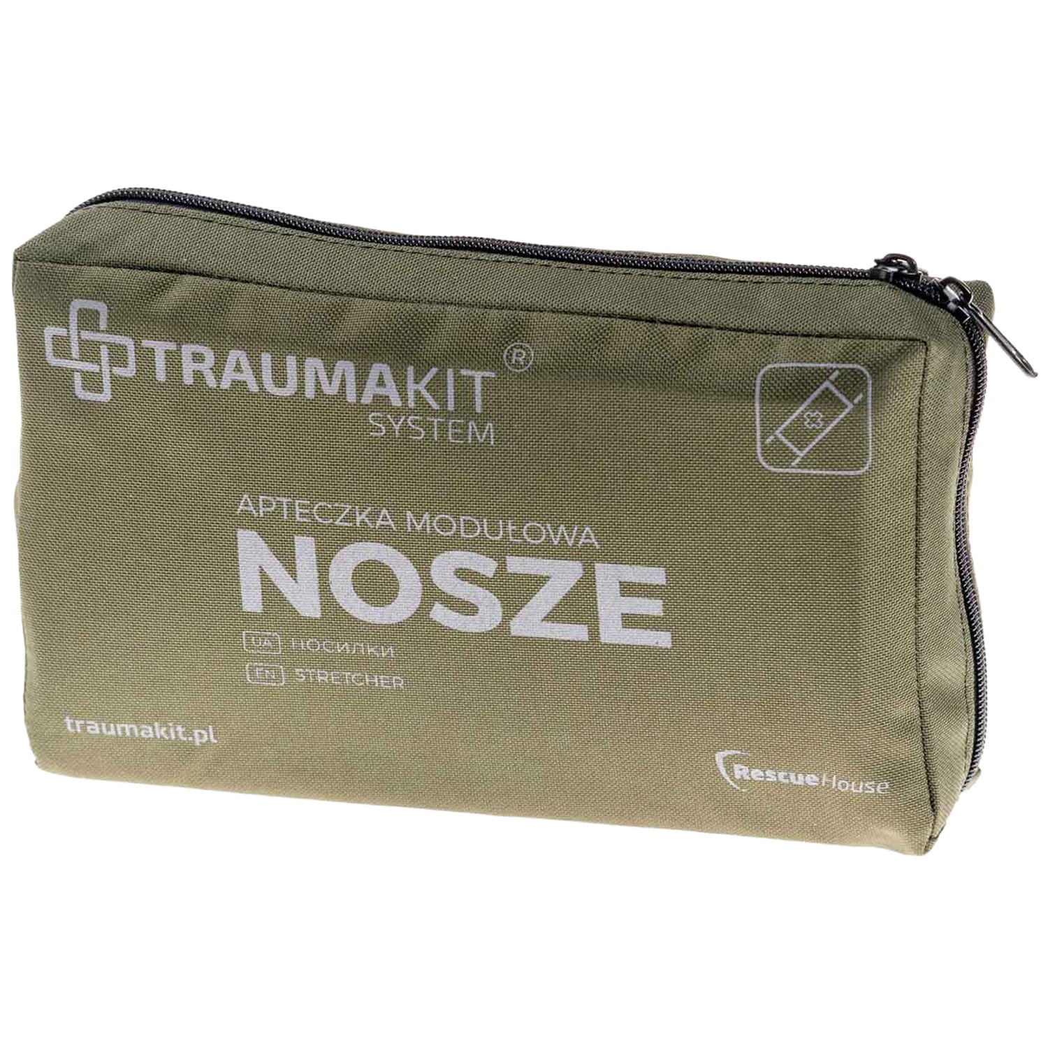 AedMax - Trauma Kit Modularer Erste-Hilfe- Kit mit Trage - Grün