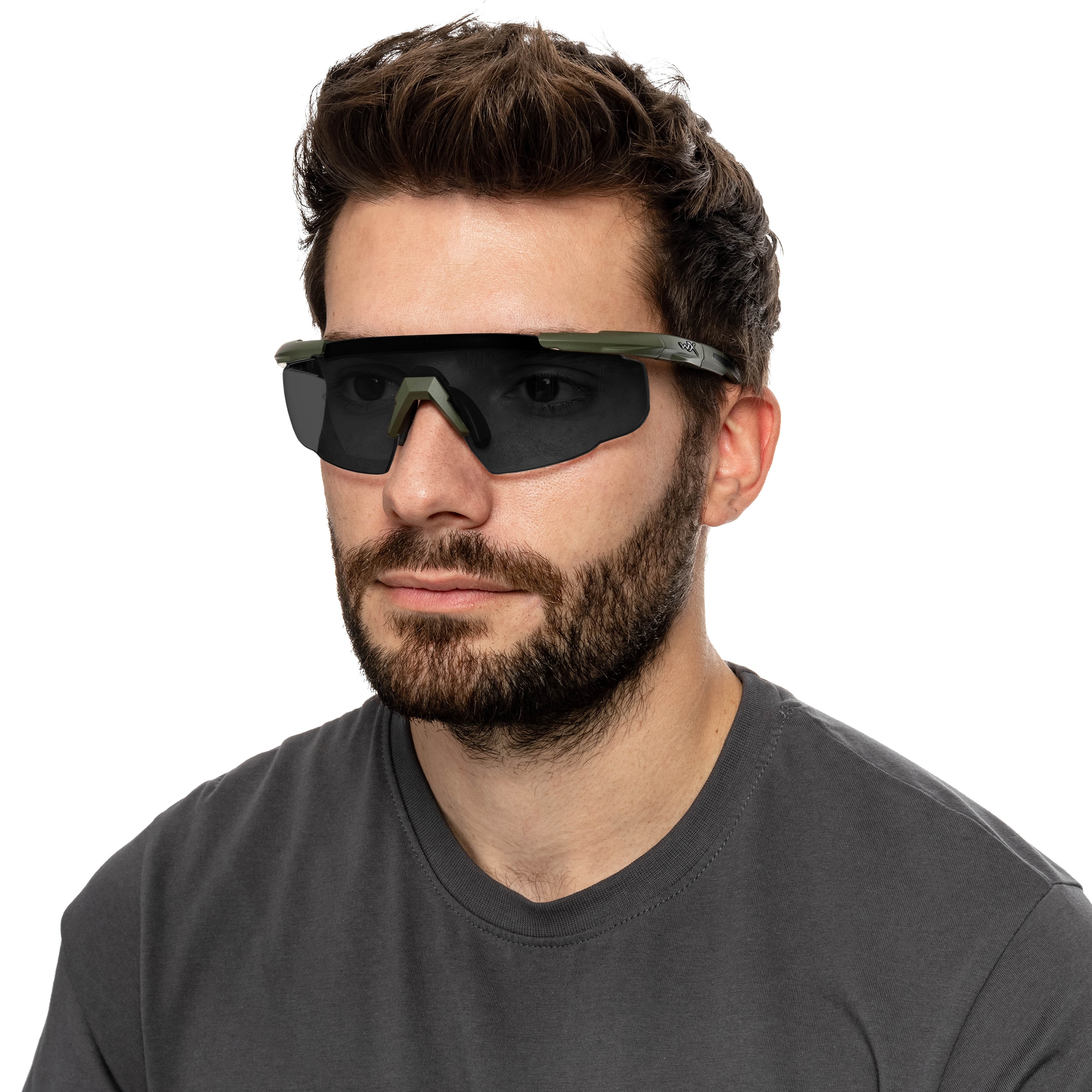 Wiley X - Saber Advanced Set 3in1 - Taktische Brille - Grey/Clear/Light Rust/OD Green