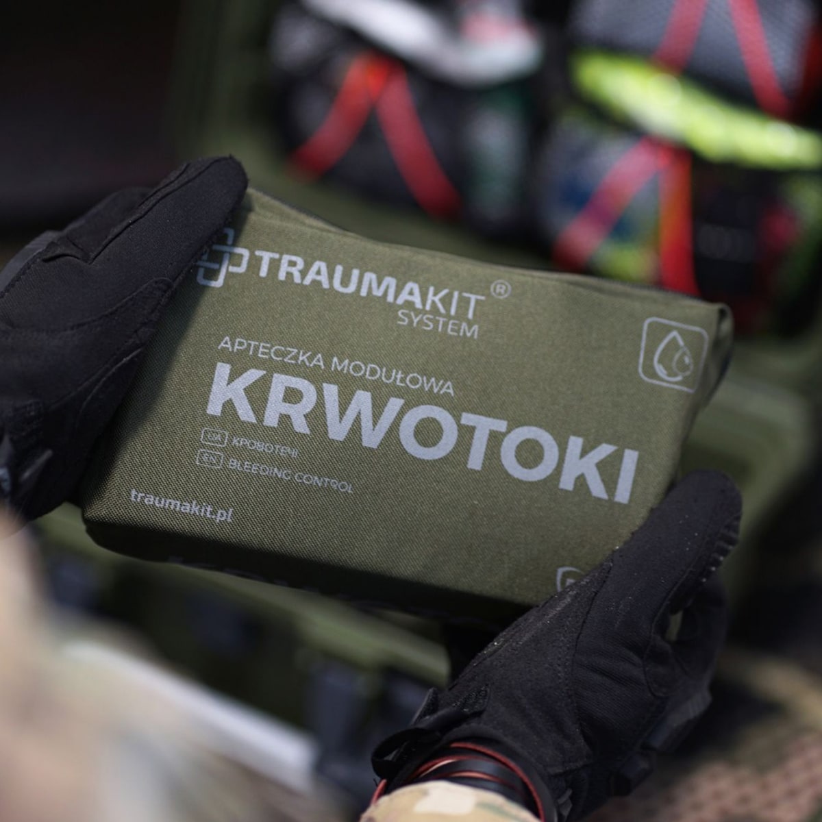 AedMax - Trauma Kit K Modularer Erste-Hilfe-Kasten - Grün - Blutungen