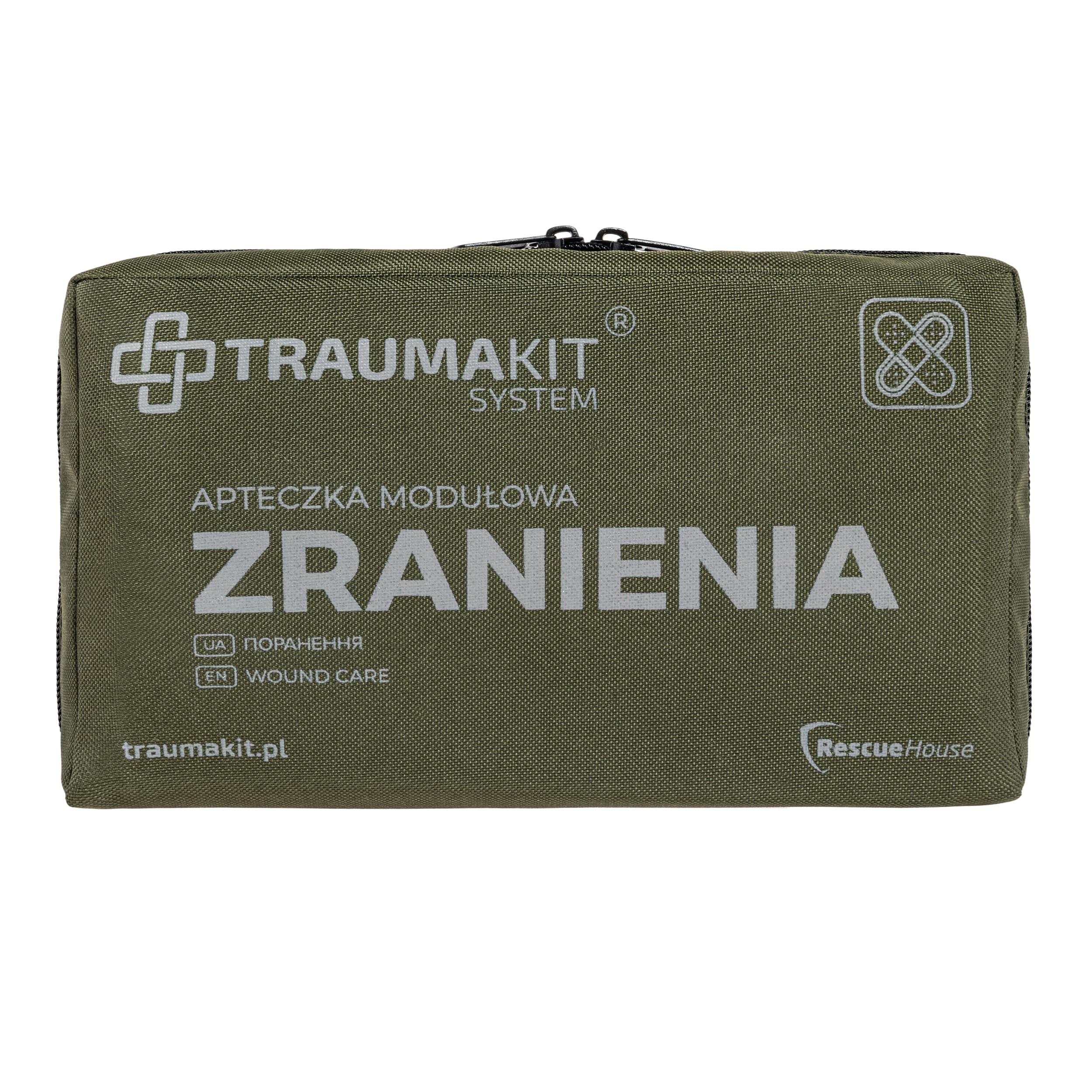 AedMax - Trauma Kit R - Modulares Erste-Hilfe-Set Grün - Verletzungen