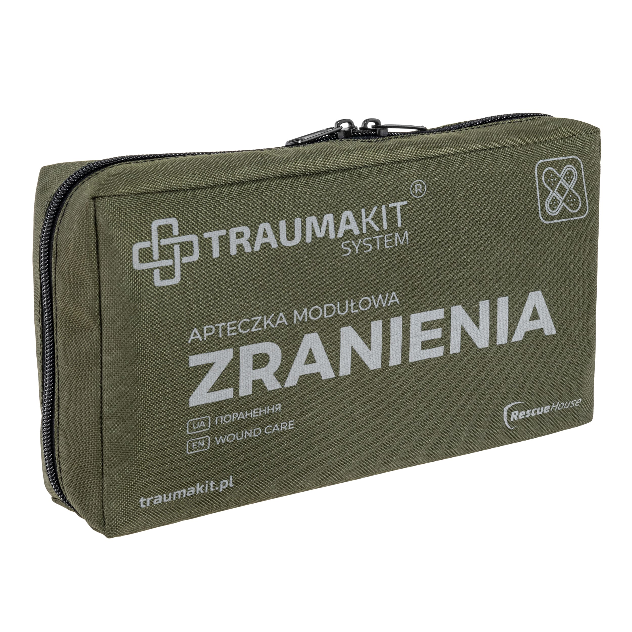 AedMax - Trauma Kit R - Modulares Erste-Hilfe-Set Grün - Verletzungen