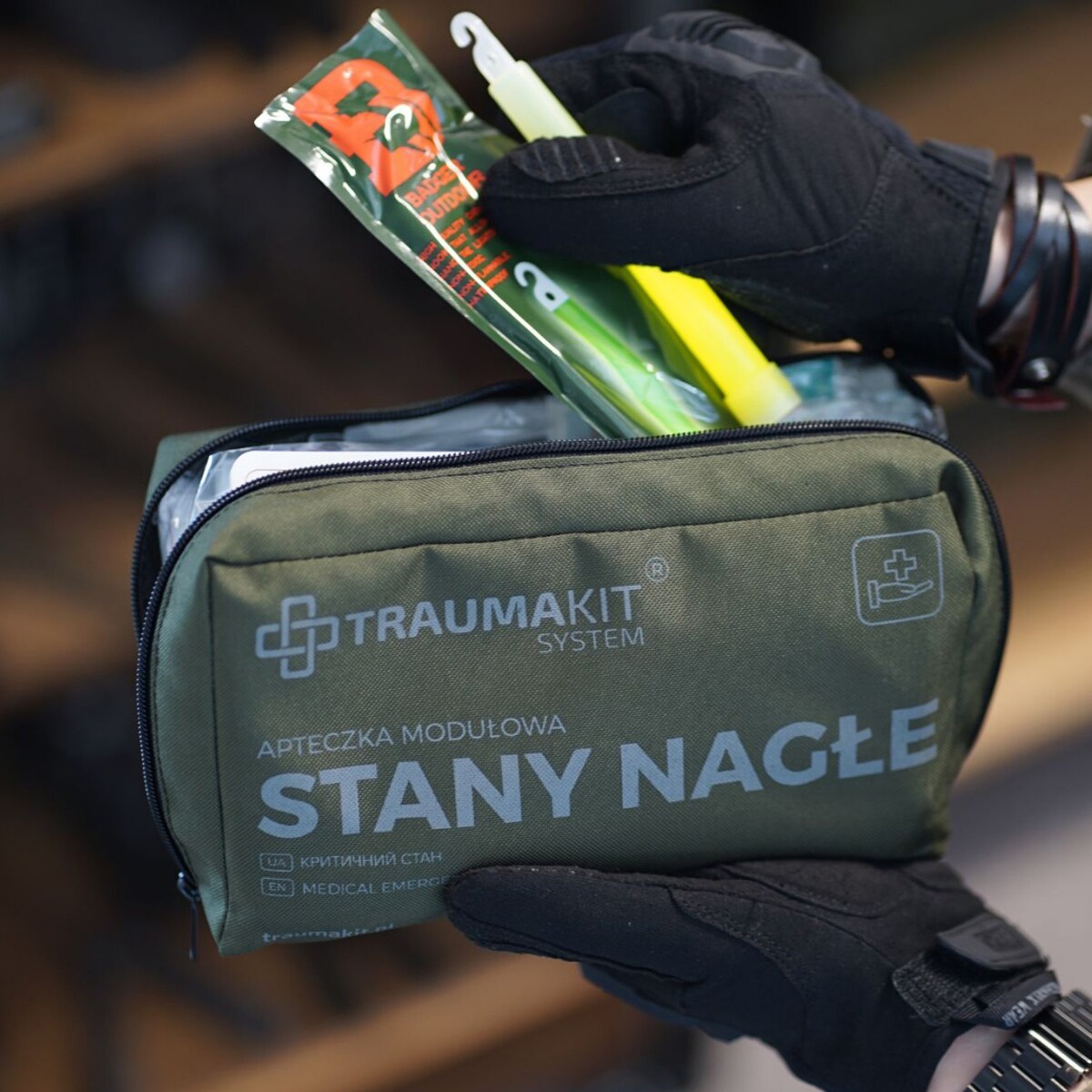 AedMax - Trauma Kit S Modularer Erste-Hilfe-Kasten - Grün - Notfälle