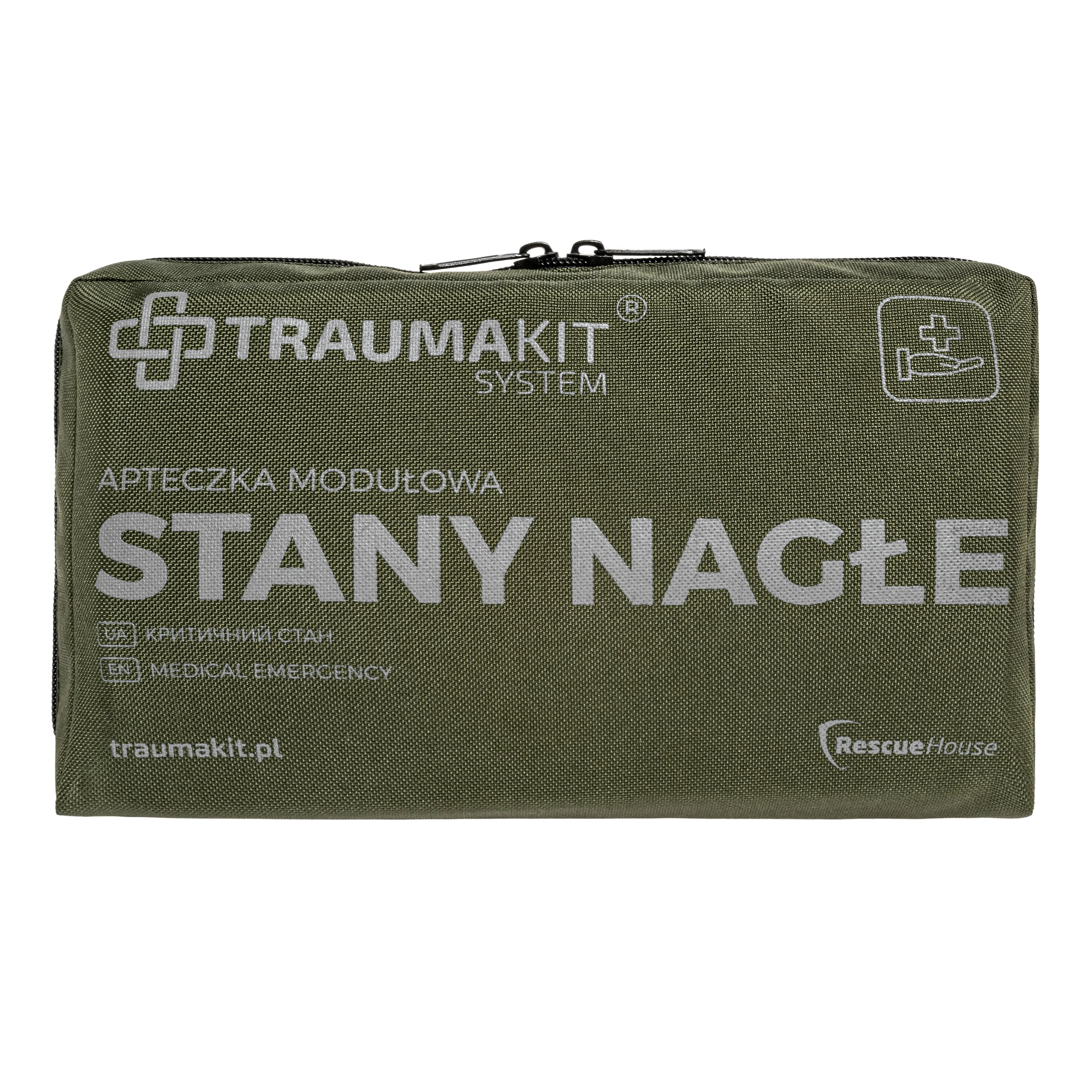 AedMax - Trauma Kit S Modularer Erste-Hilfe-Kasten - Grün - Notfälle