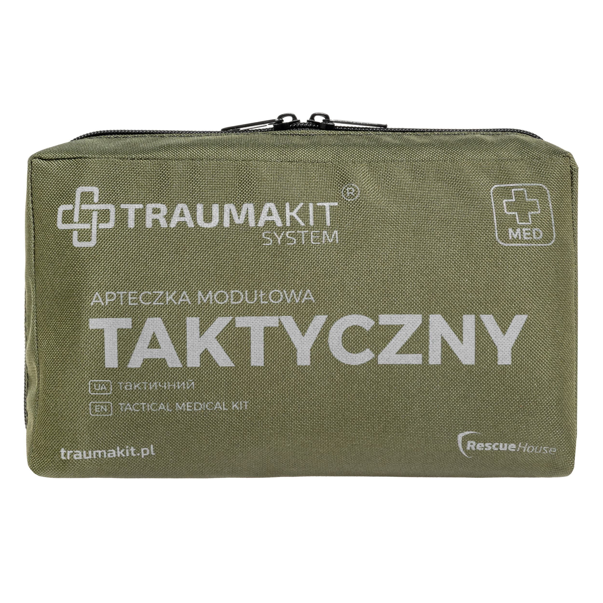 AedMax - Trauma Kit T Modularer Erste-Hilfe-Kasten - Grün - Tactical