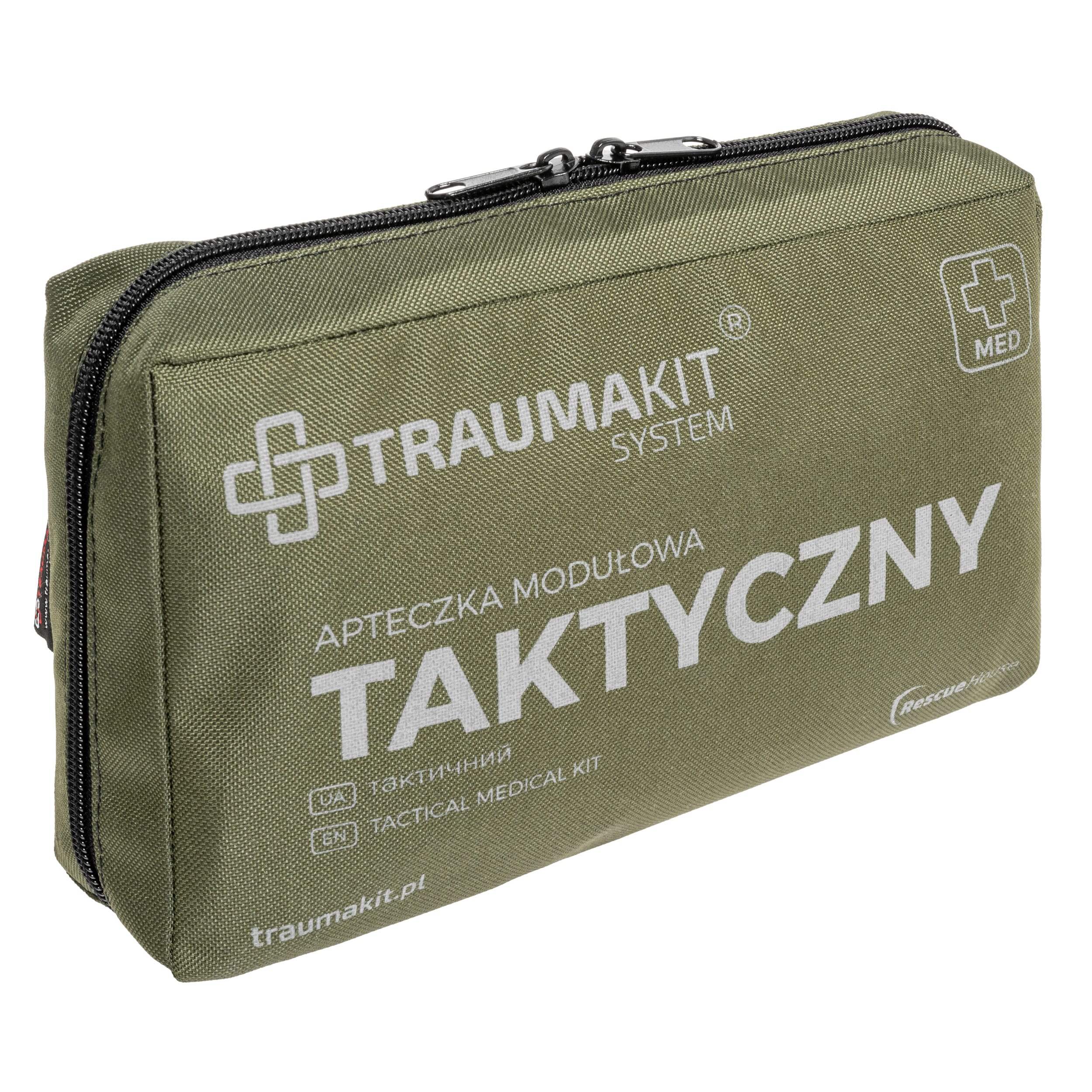 AedMax - Trauma Kit T Modularer Erste-Hilfe-Kasten - Grün - Tactical