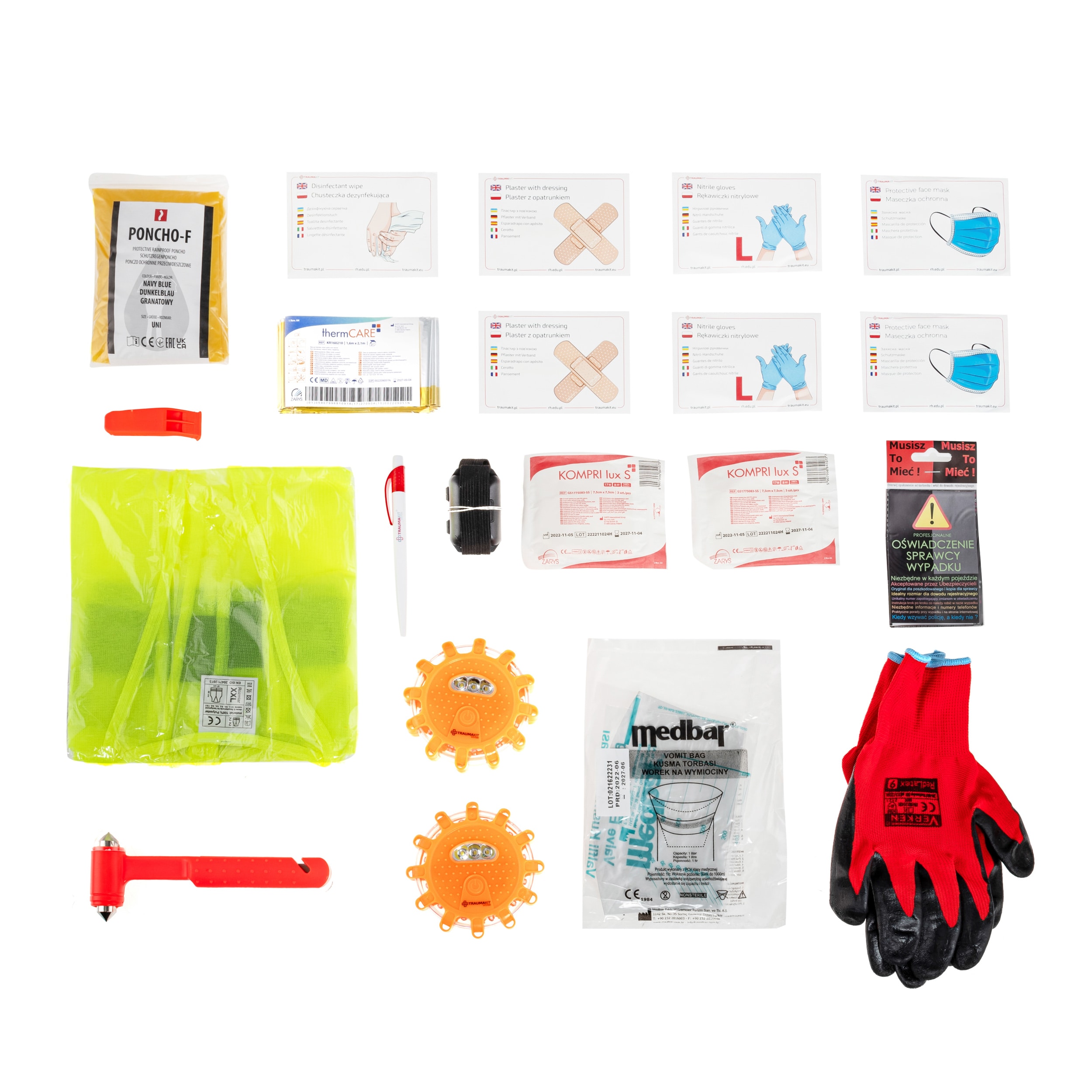 AedMax - Trauma Kit W - Modularer Erste-Hilfe-Kasten - Grün - Unfall