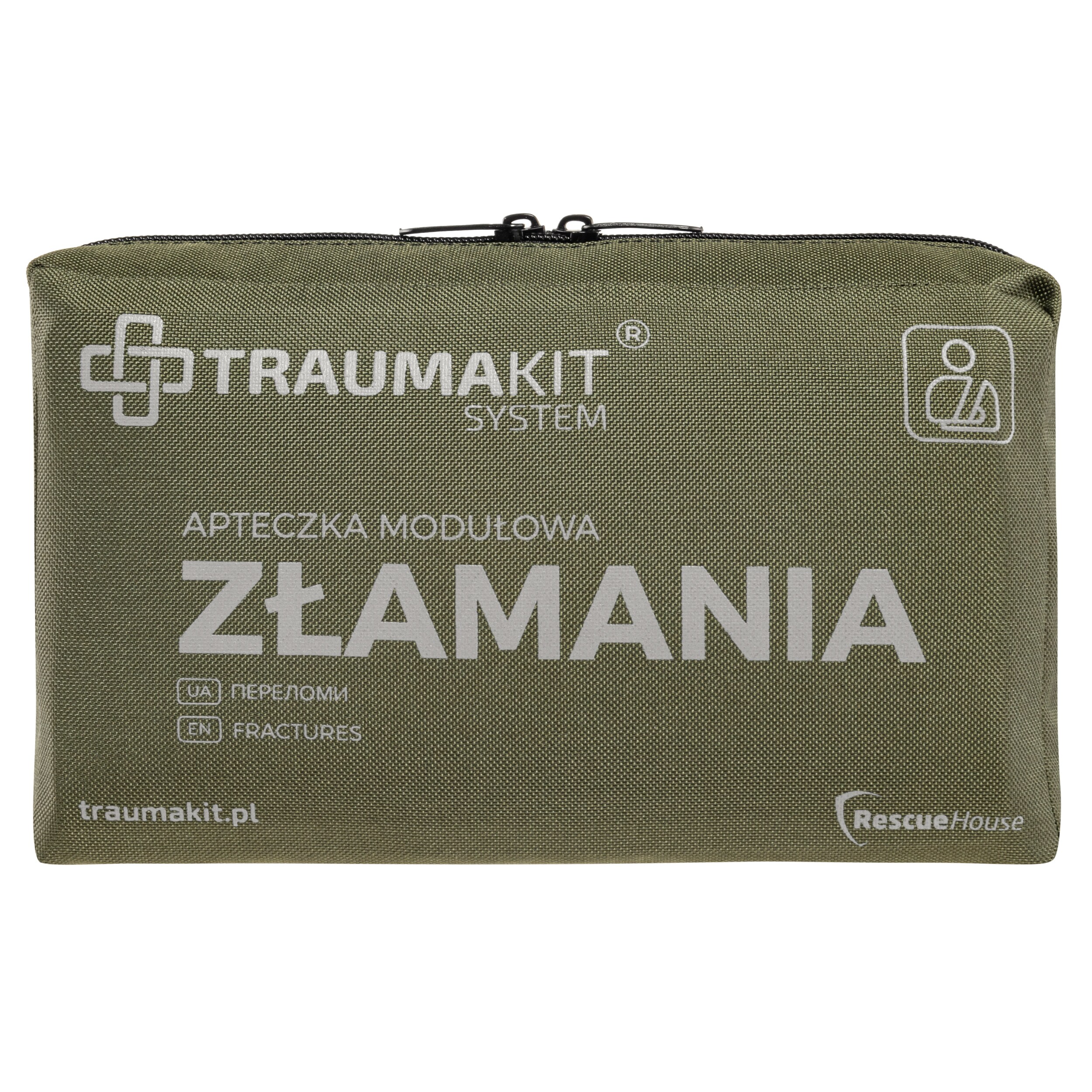 AedMax - Trauma Kit Z - Modularer Erste-Hilfe-Kasten - Grün - Frakturen