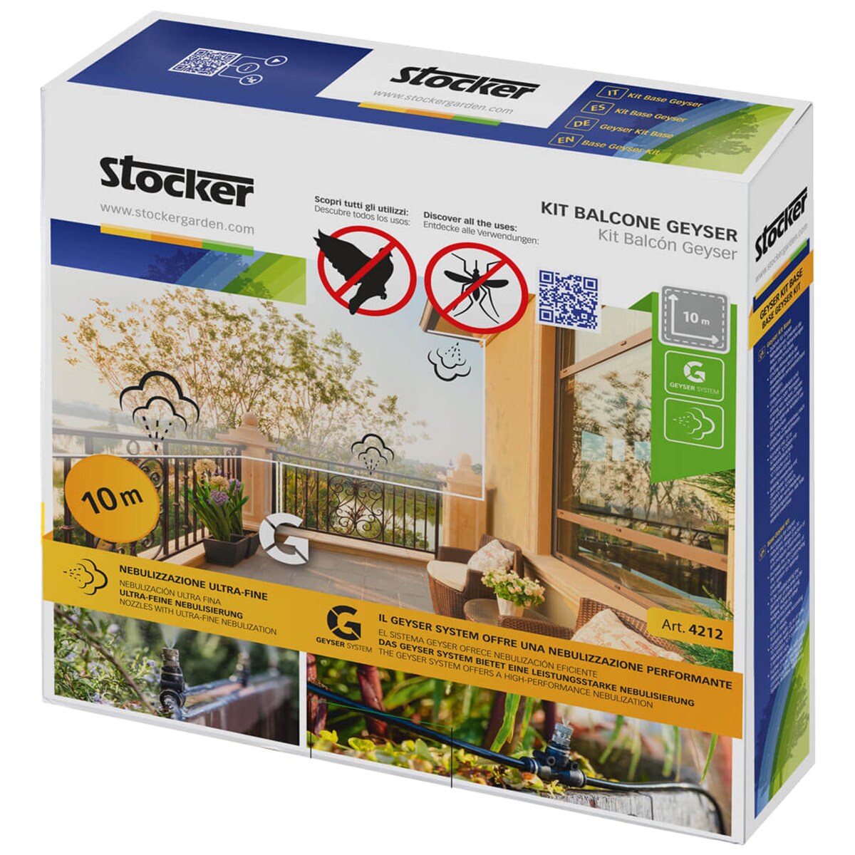 Stocker - Balcony Geyser - Set für Vernebler 10 m