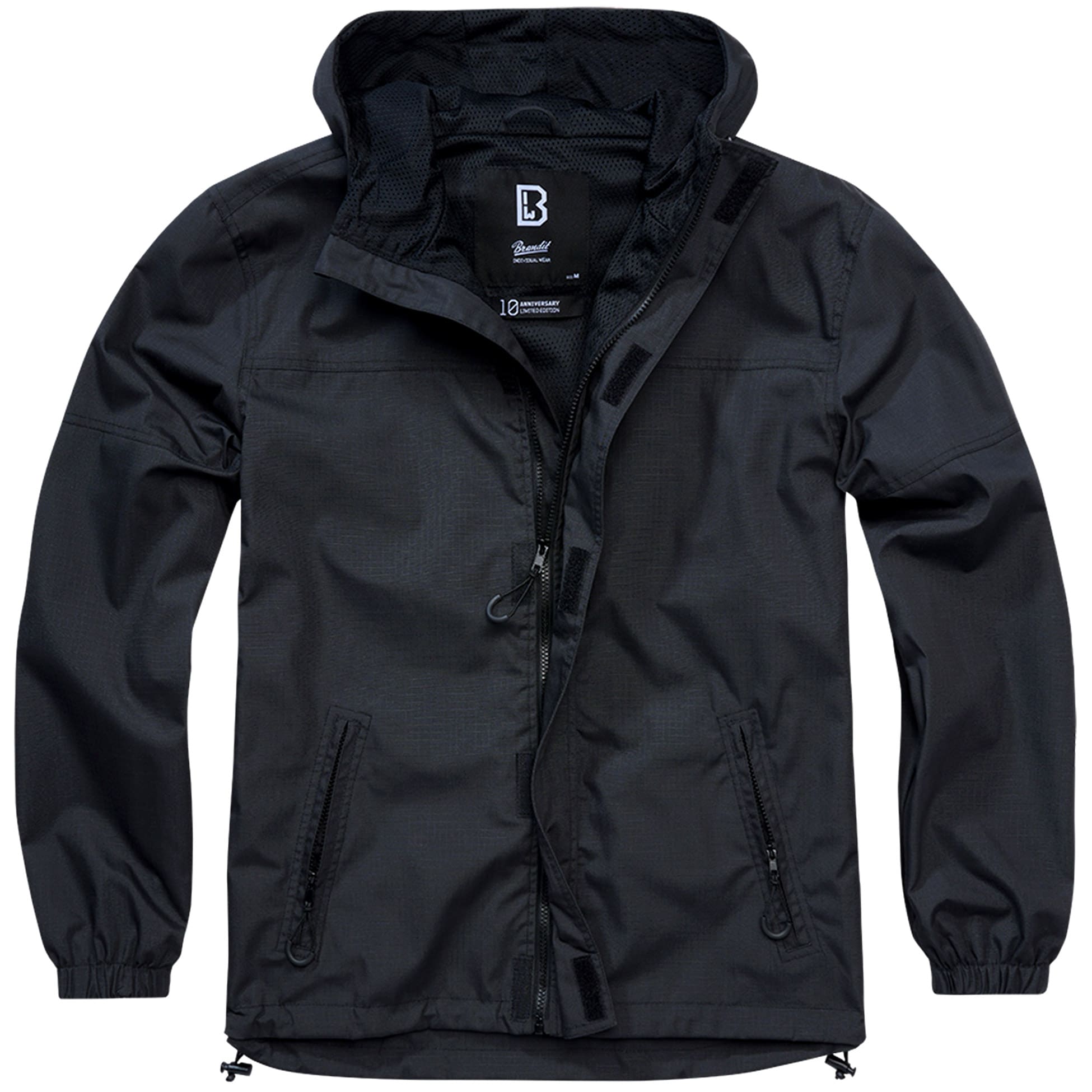 Brandit - Summer Windbreaker Frontzip Ripstop - Jacke - Black