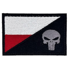 Aufnäher Flagge Polens - Punisher 75 x 45 mm