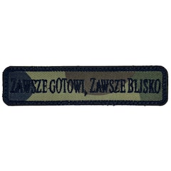 Aufnäher "zawsze gotowi, zawsze blisko" 100 x 25 mm -  wz.93 "Pantera"