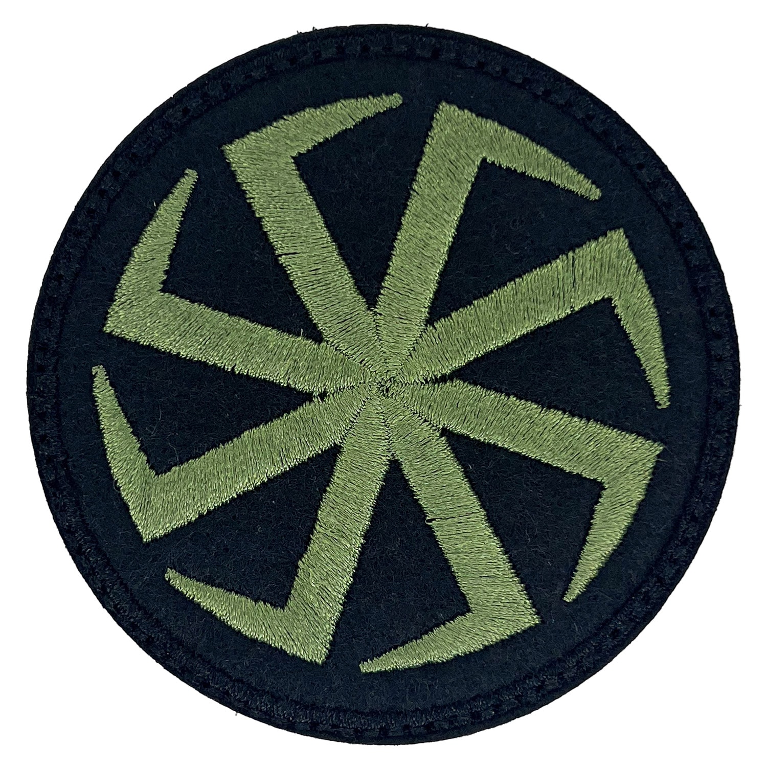 Aufnäher Slawisches Rad (Svarga) 75 x 75 mm - Green

