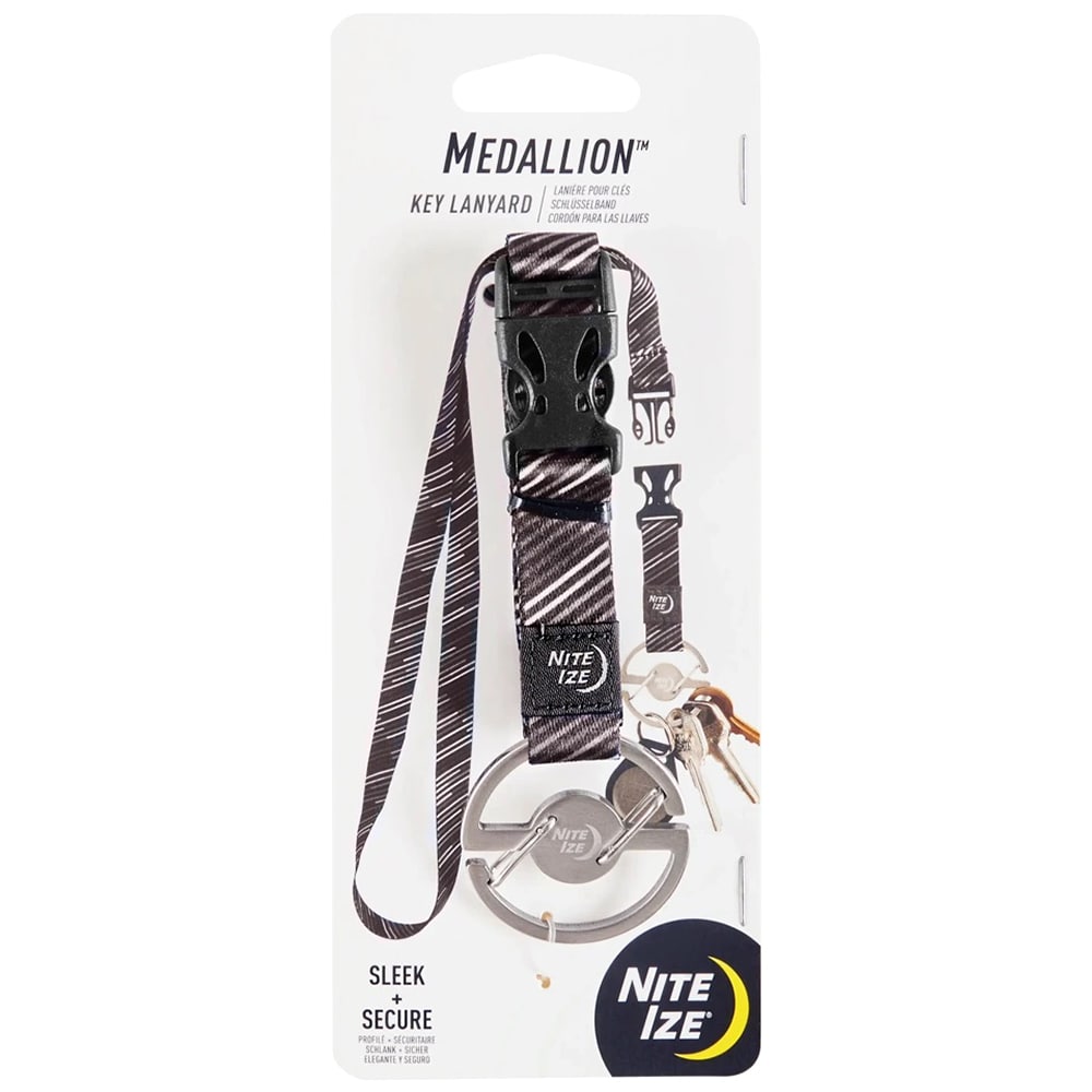 Nite Ize - Medallion Key Carabiner - Karabinerhaken mit Schlüsselband - Silver