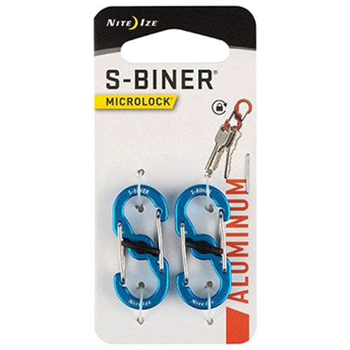 Nite Ize - S-Biner MicroLock Aluminum Blue - Karabiner - 2 Stück.