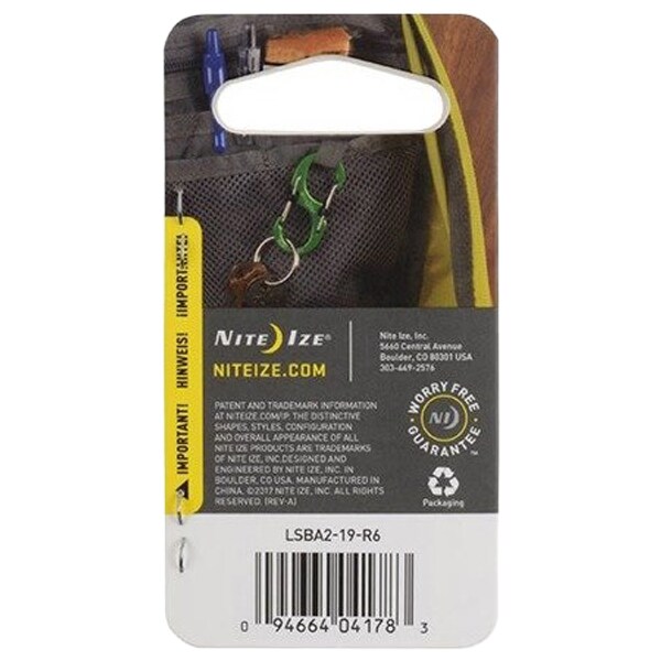 Nite Ize - S-Biner SlideLock Aluminum 2 - Karabiner - Orange