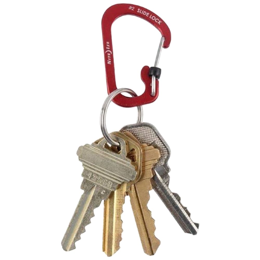 Nite Ize - SlideLock 2 Aluminum - Karabiner - Red