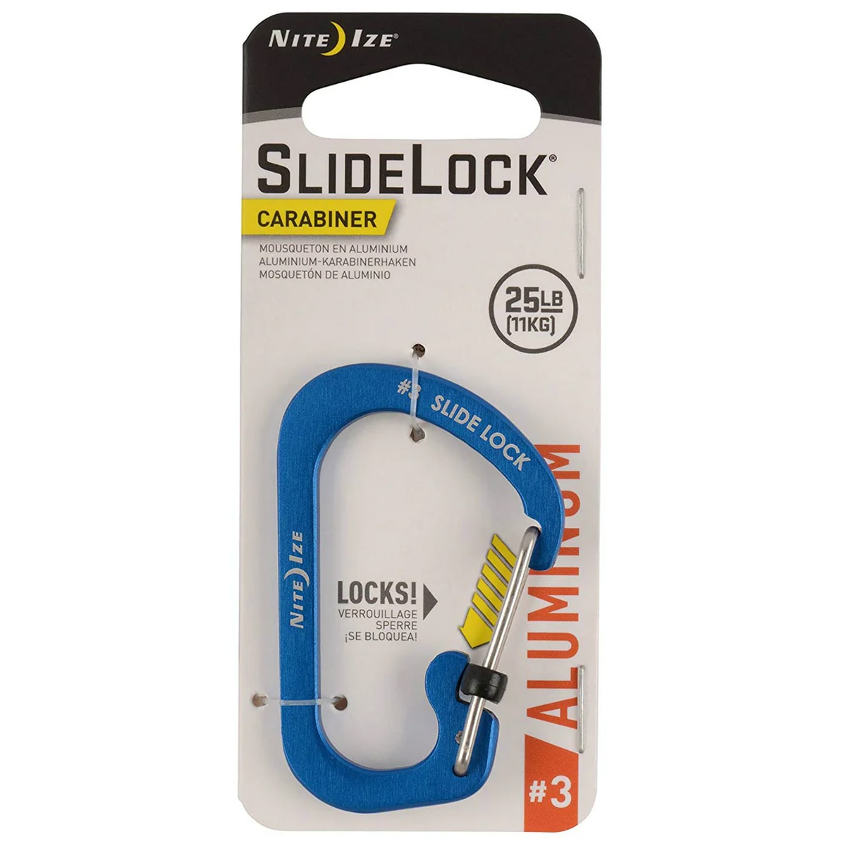 Nite Ize - SlideLock Carabiner 3 Aluminum - Karabiner - Blue