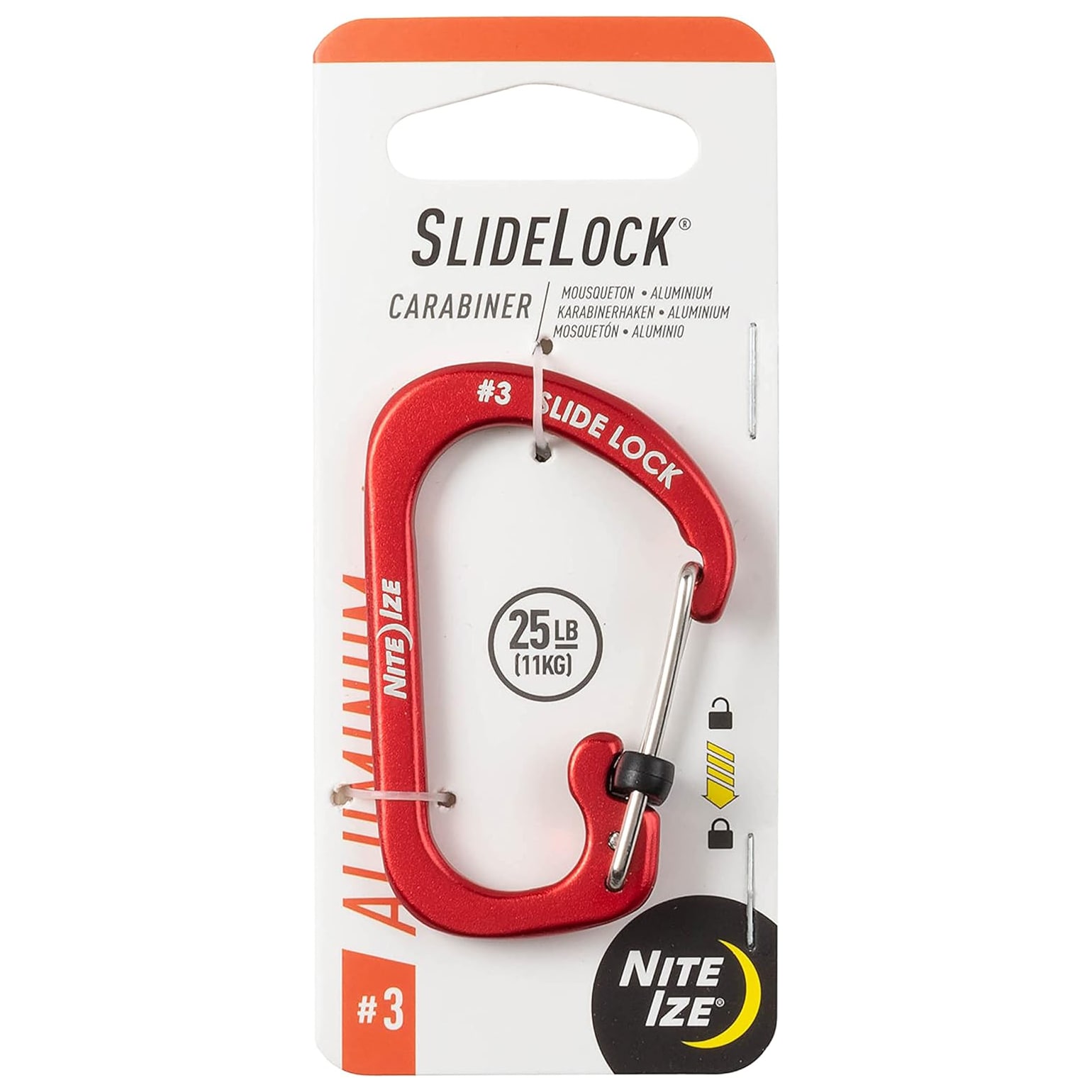 Nite Ize - Karabiner SlideLock Carabiner 3 Aluminum - Red