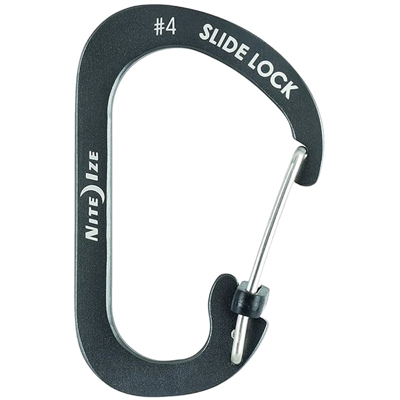 Nite Ize - SlideLock 4 Aluminum - Karabiner - Charcoal