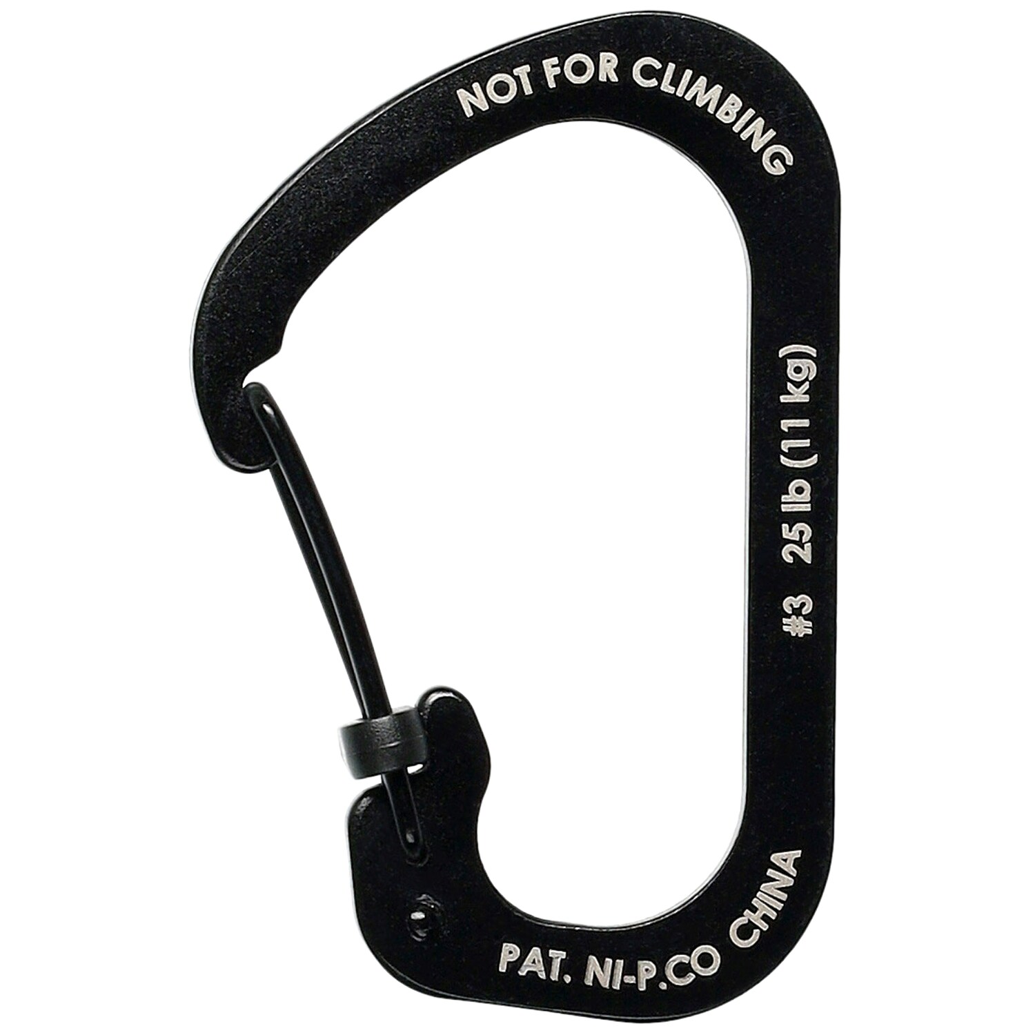 Nite Ize - SlideLock 3 Stainless Steel - Karabiner - Black