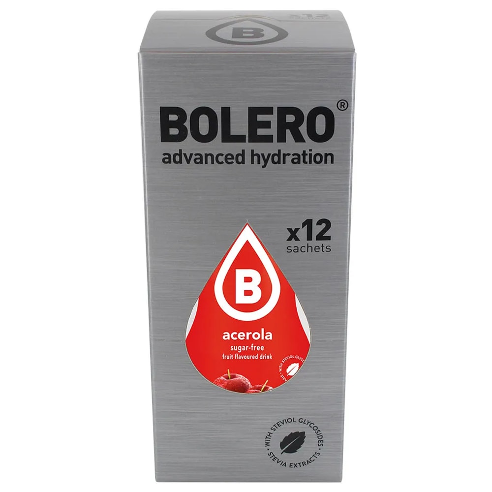 Bolero - Acerola Getränkepulver mit Stevia 9 g - 12 Stk.