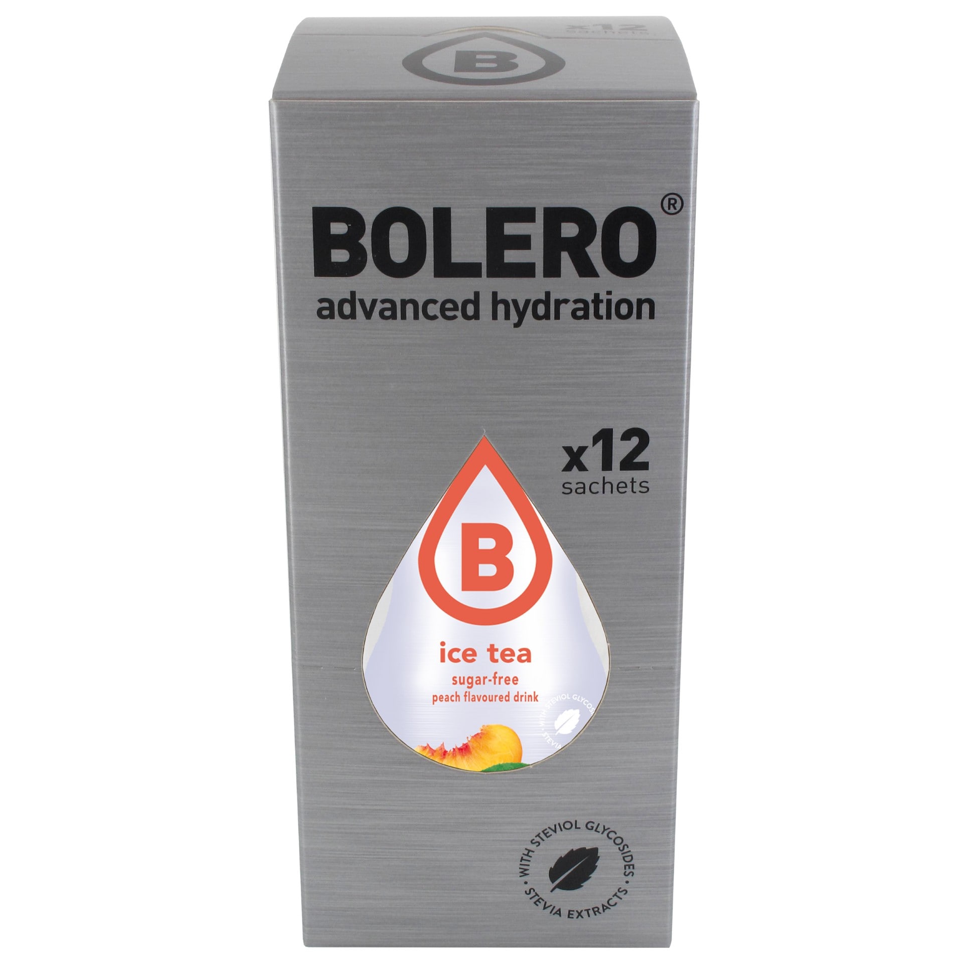 Bolero - Ice Tea Peach Getränkepulver mit Stevia 8 g - 12 Stk.