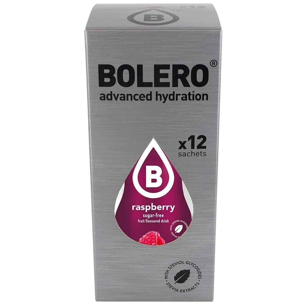 Bolero - Getränkepulver mit Stevia 9 g - Raspberry - 12 Stk.