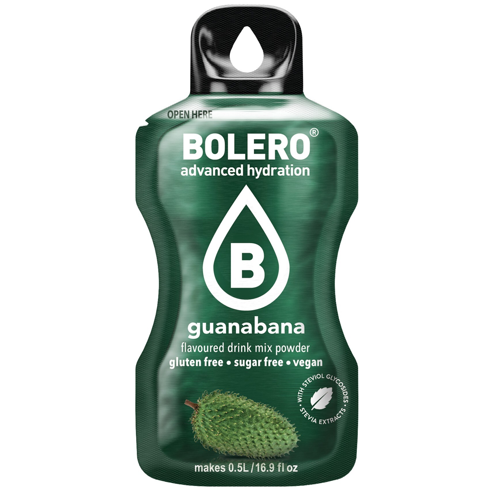 Bolero - Getränkepulver mit Stevia 3 g - Guanabana - 12 Stk.