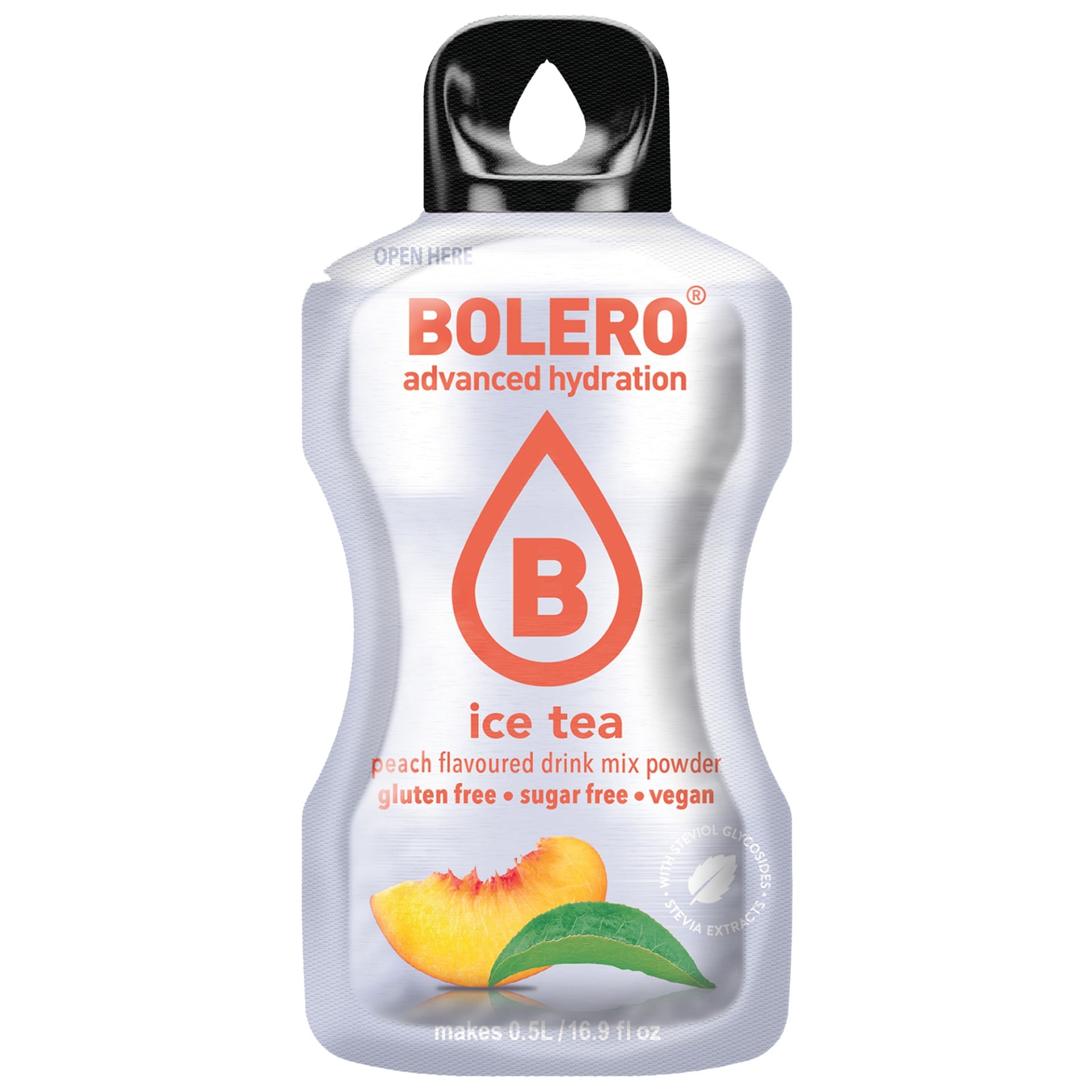 Bolero - Getränkepulver mit Stevia 3 g - Ice Tea Peach - 12 Stk.