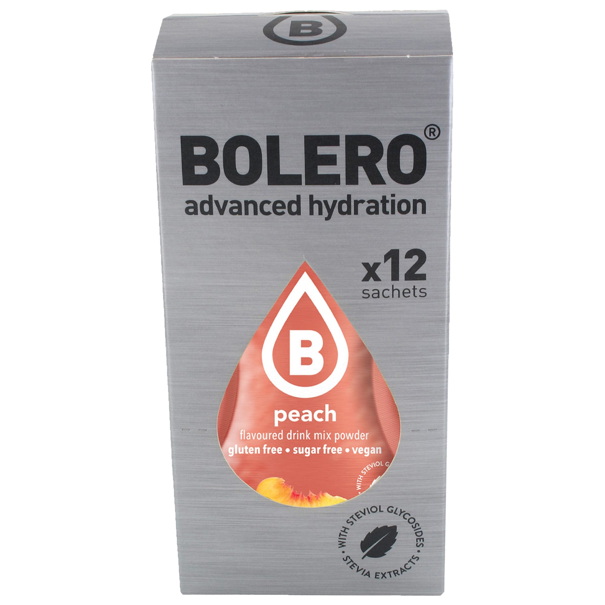 Bolero - Getränkepulver mit Stevia 3 g - Peach - 12 Stk.