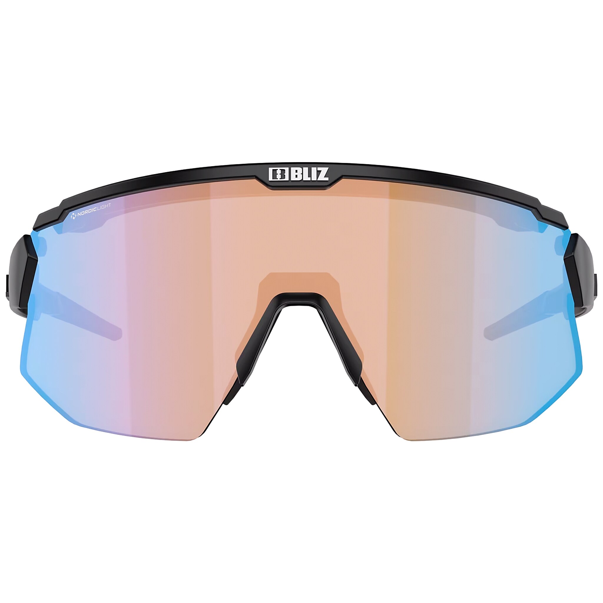 Bliz Breeze - Brille - Matt Black/Coral Orange Blue/Brown Silver