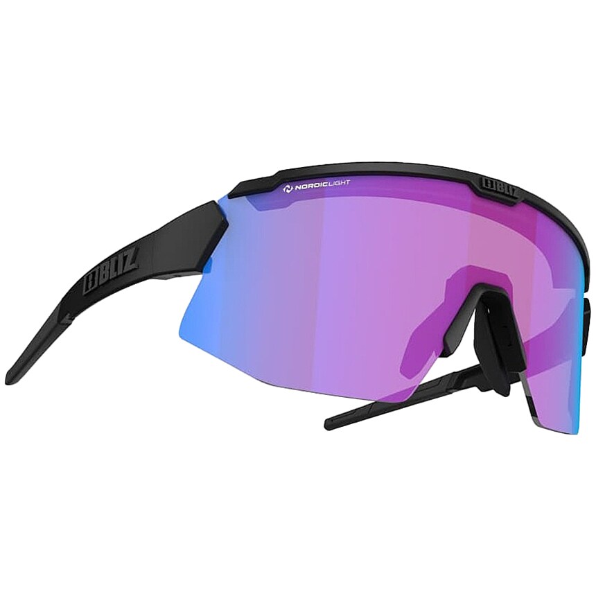 Bliz - Breeze Brille - Matt Black/Rose Violet Blue/Brown Silver