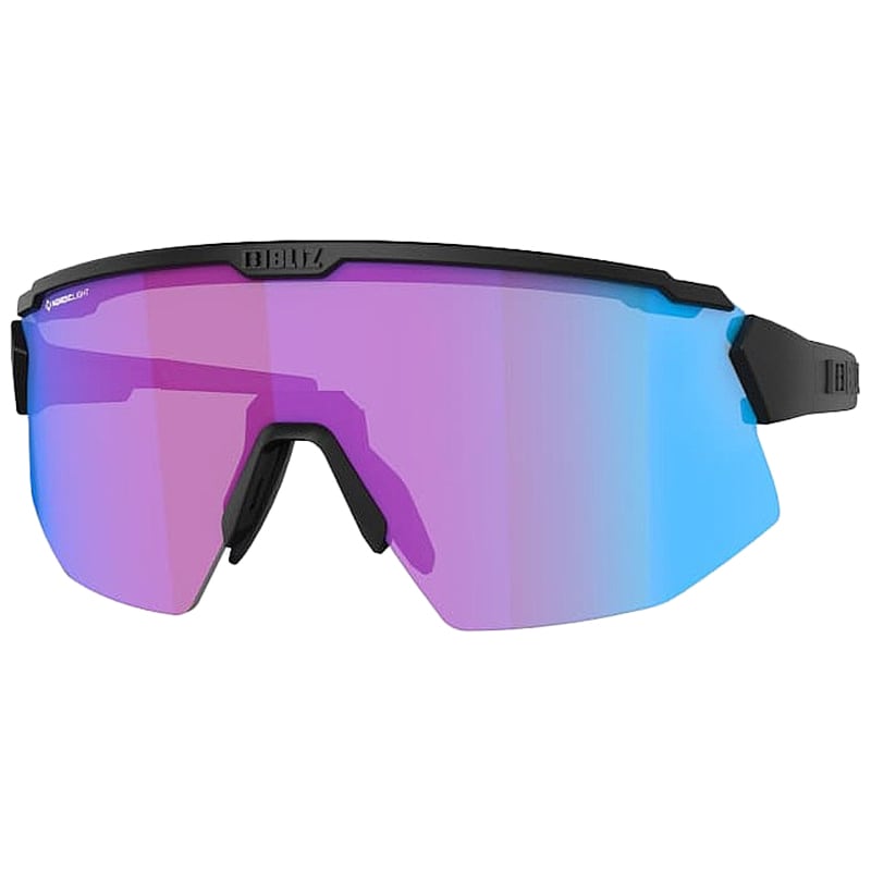 Bliz - Breeze Brille - Matt Black/Rose Violet Blue/Brown Silver