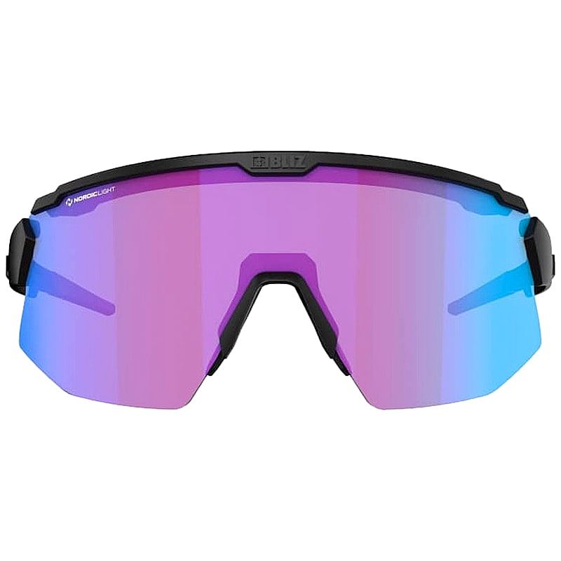 Bliz - Breeze Brille - Matt Black/Rose Violet Blue/Brown Silver