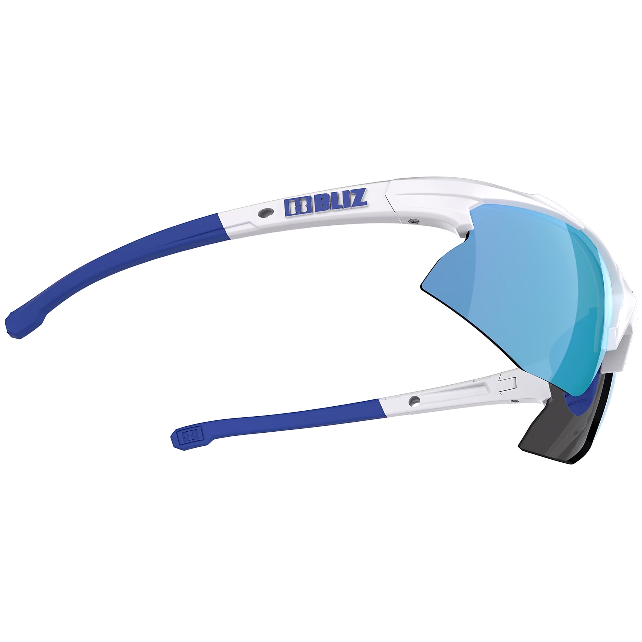 Bliz - Hybrid Brille - Shiny White/Smoke Blue/Orange, Clear