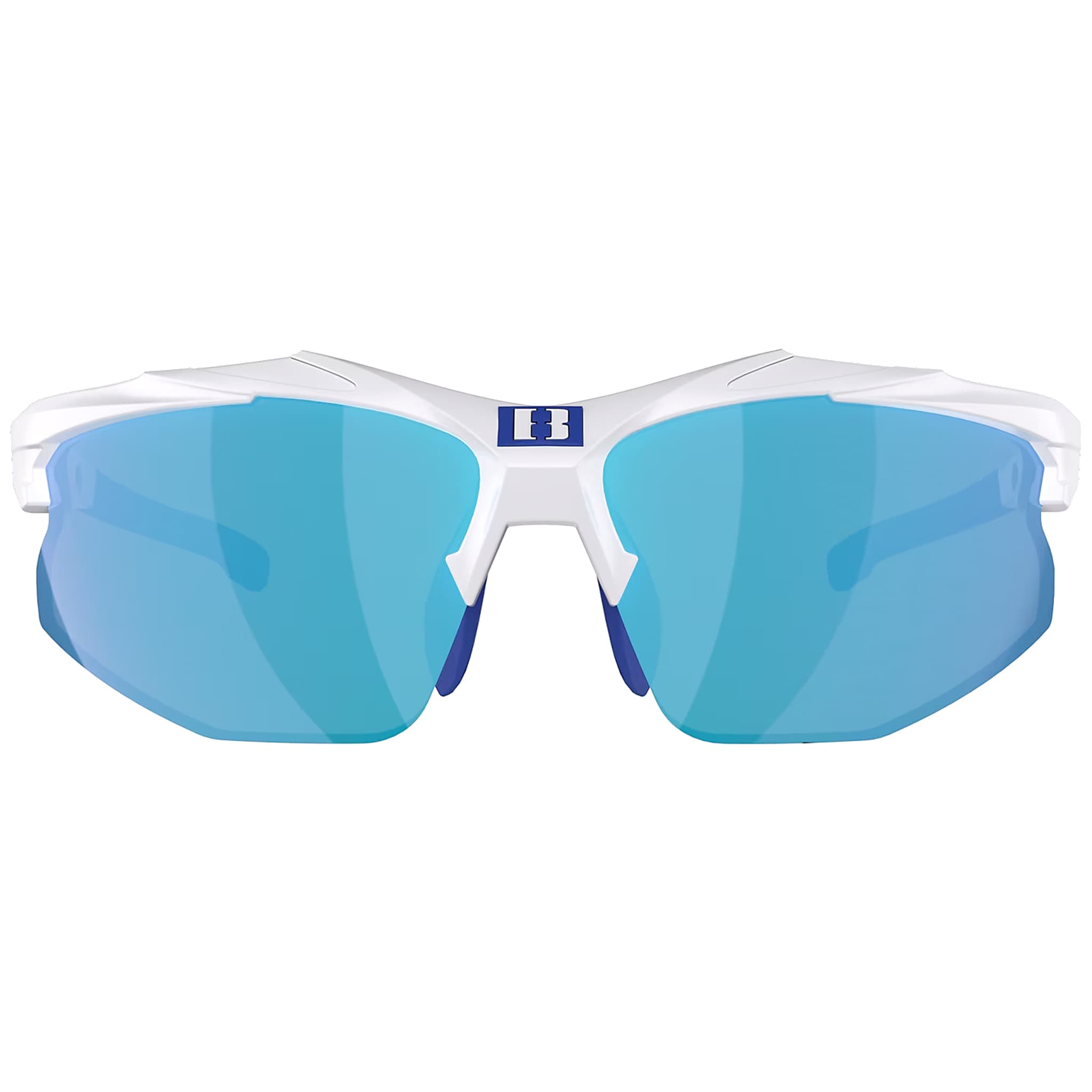 Bliz - Hybrid Brille - Shiny White/Smoke Blue/Orange, Clear