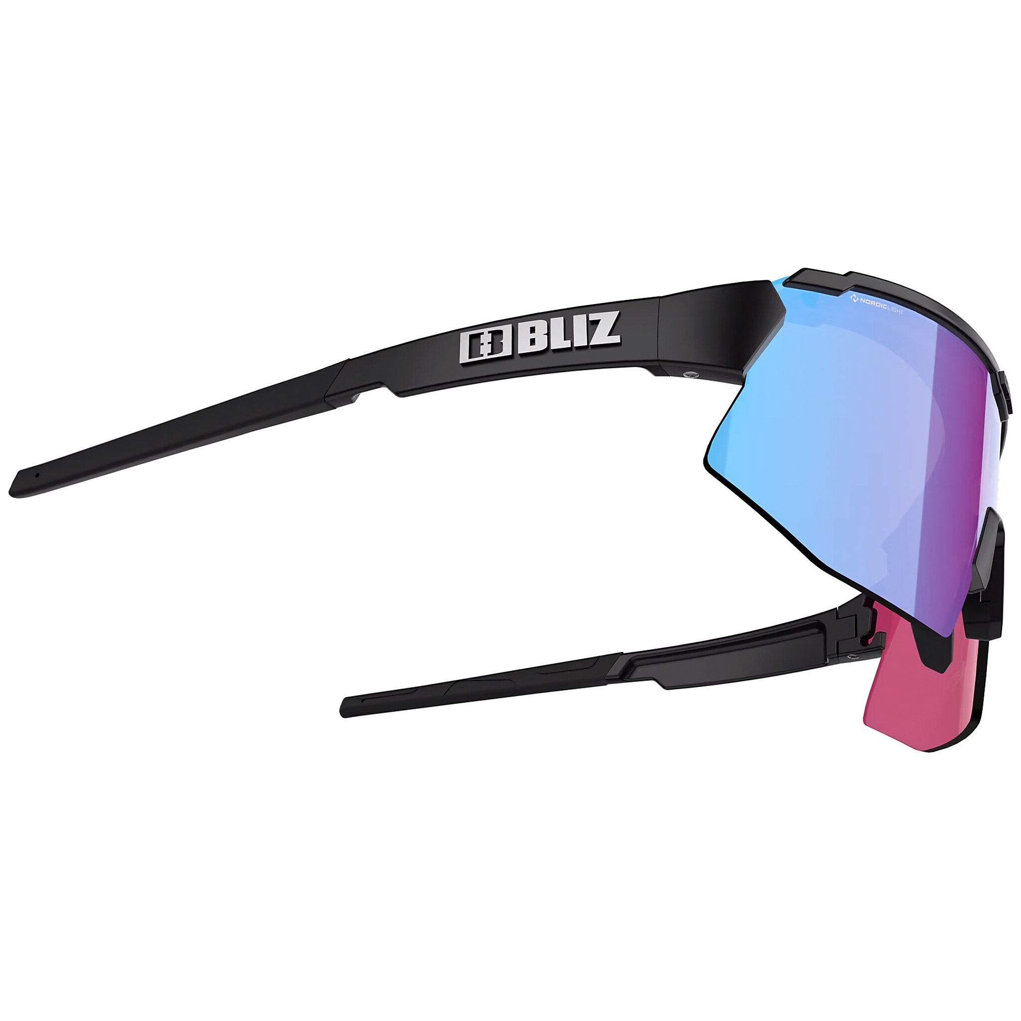 Bliz - Breeze Small Brille - Matt Black/Rose Violet Blue/Brown Silver