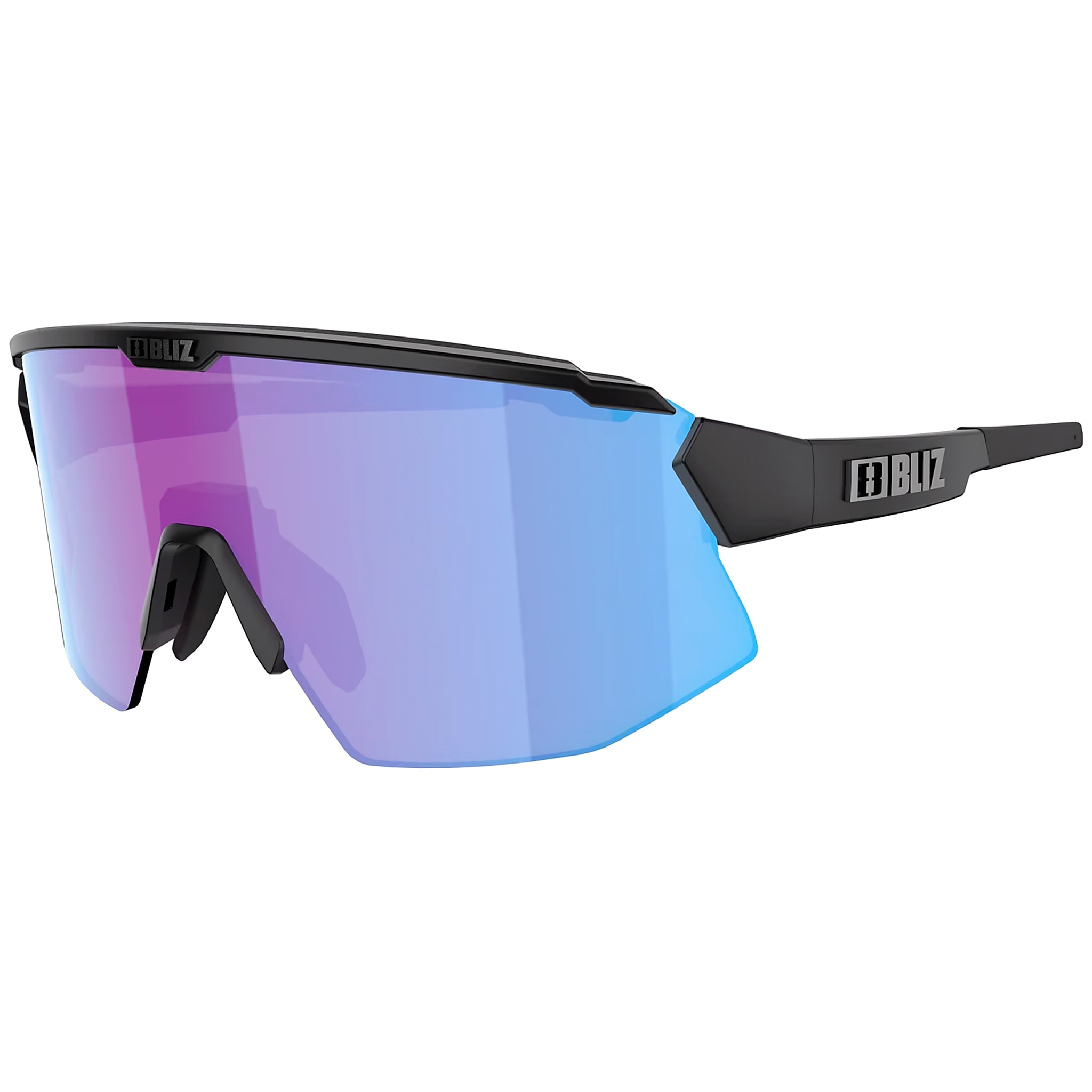 Bliz - Breeze Small Brille - Matt Black/Rose Violet Blue/Brown Silver