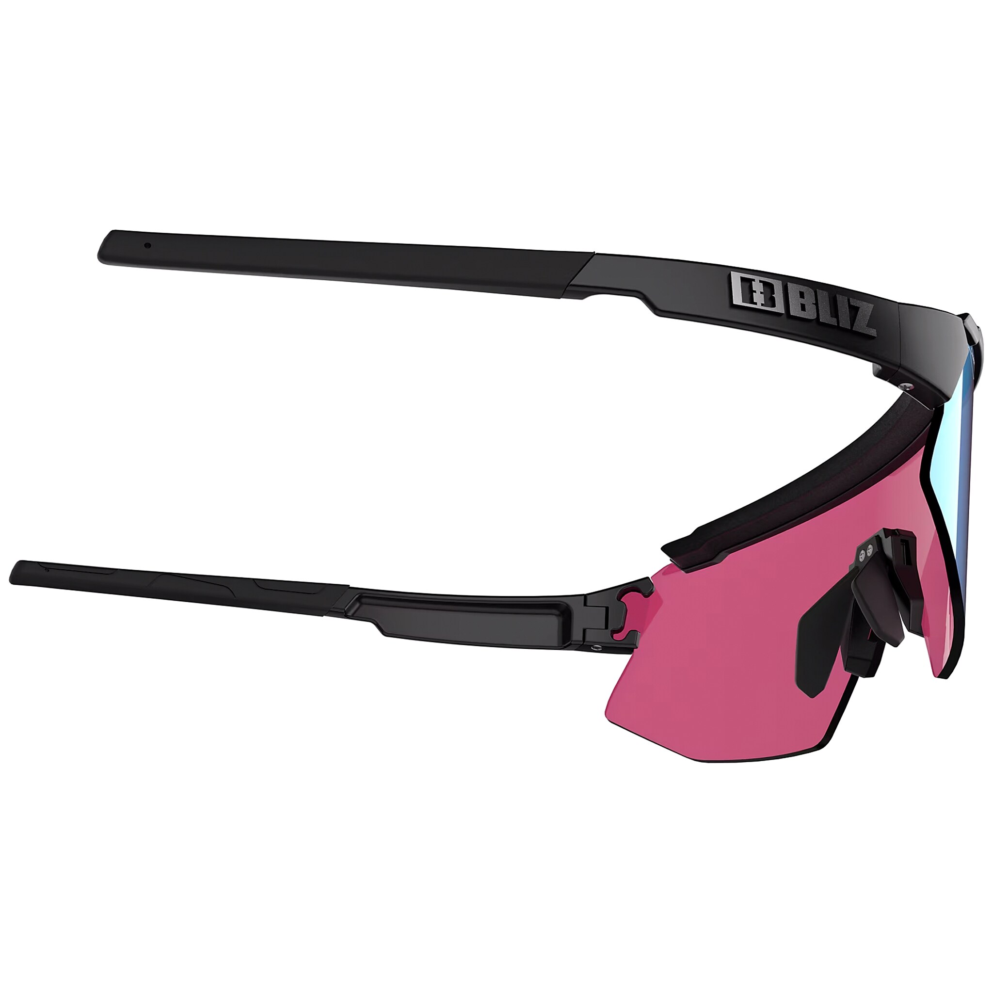 Bliz - Breeze Small Brille - Matt Black/Rose Violet Blue/Brown Silver