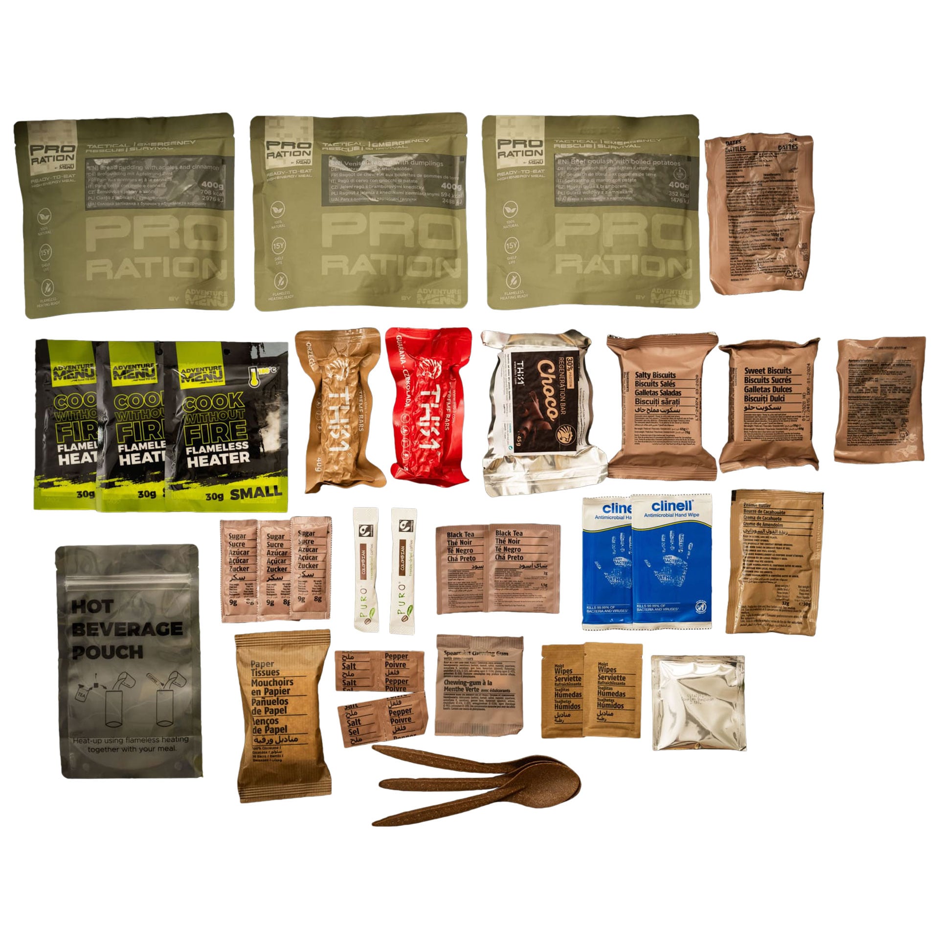  Pro Ration - Lebensmittelrationen Ultimate Tactical Ration Full-Day Menu II