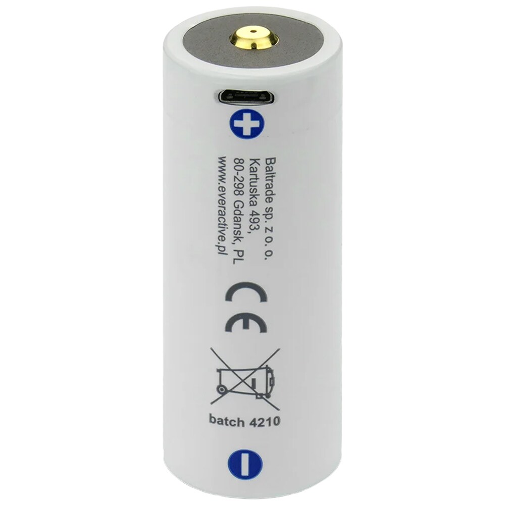 EverActive - 3,7 V 26650 Akku mit Sicherung - 5200 mAh