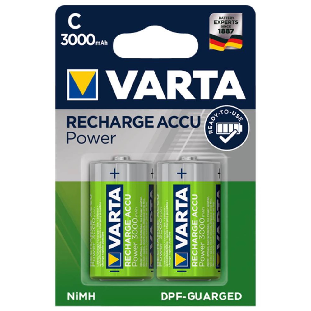 Varta - HR 14 / C 3000 mAh 1.2V Akku - 2 Stk.