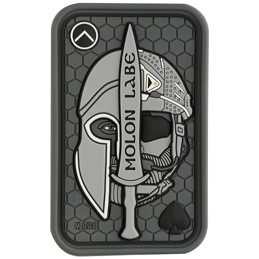 M-Tac - Molon Labe Ace 3D PVC Aufnäher - Grey