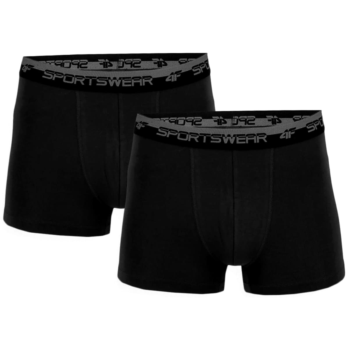 4F - M051 Boxershorts - 2 Paar - Schwarz