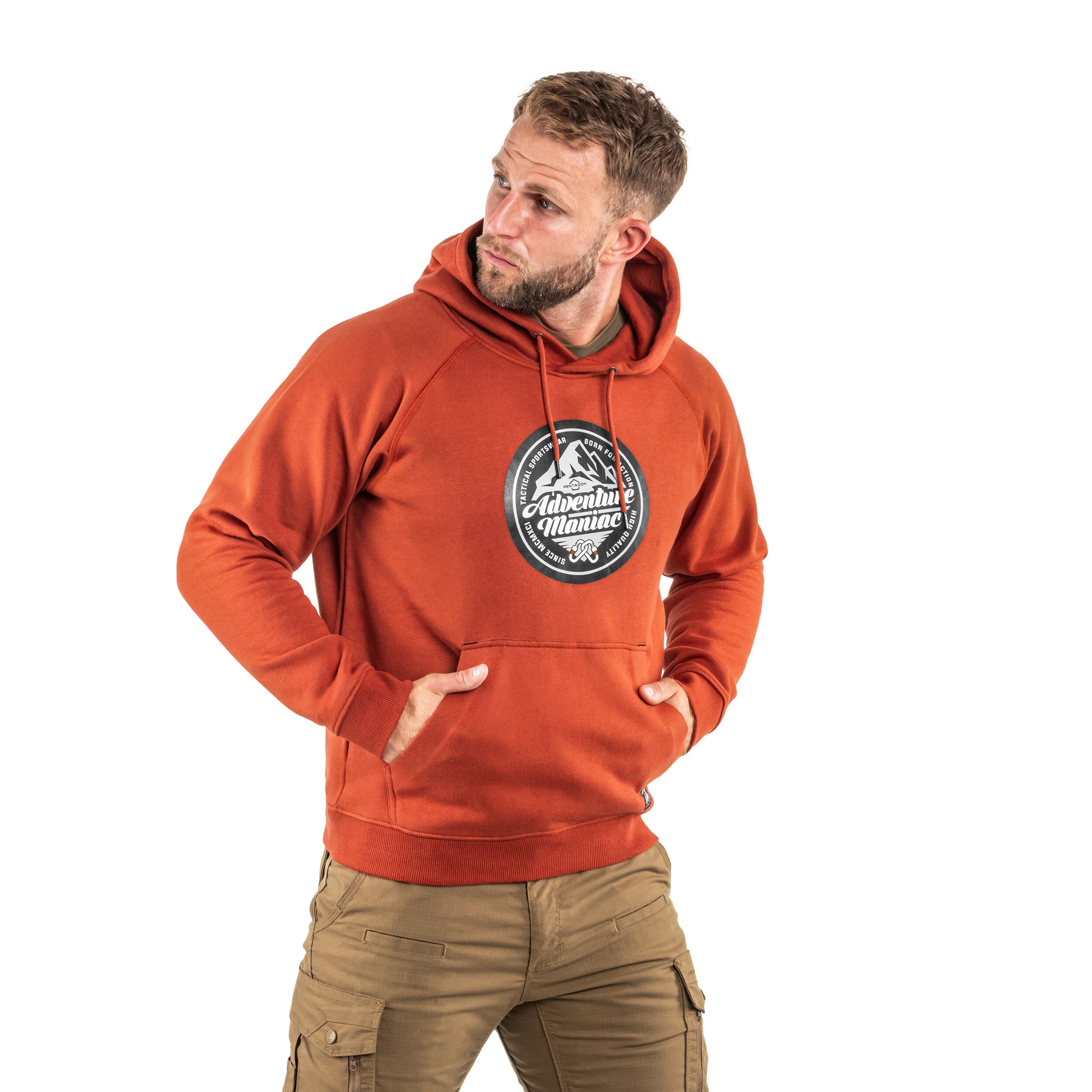 Pentagon - Phaeton Adventure Maniac Sweatshirt - Maroon Red