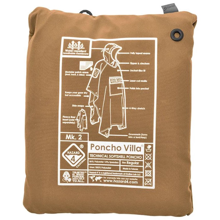 Hazard 4 - Villa 2020 Softshell - Poncho - Coyote