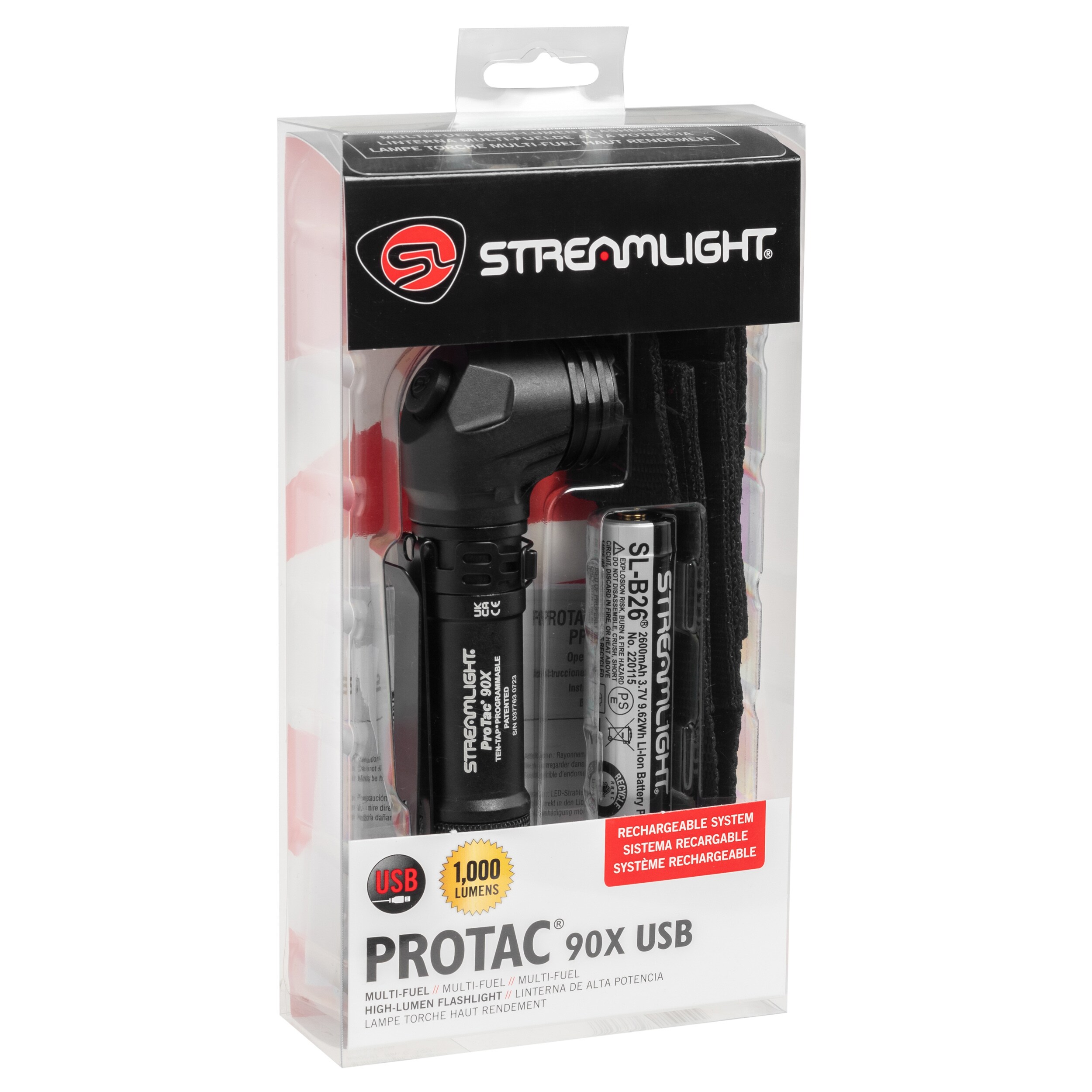 Streamlight - ProTac 90X USB Winkeltaschenlampe Black - 1000 Lumen