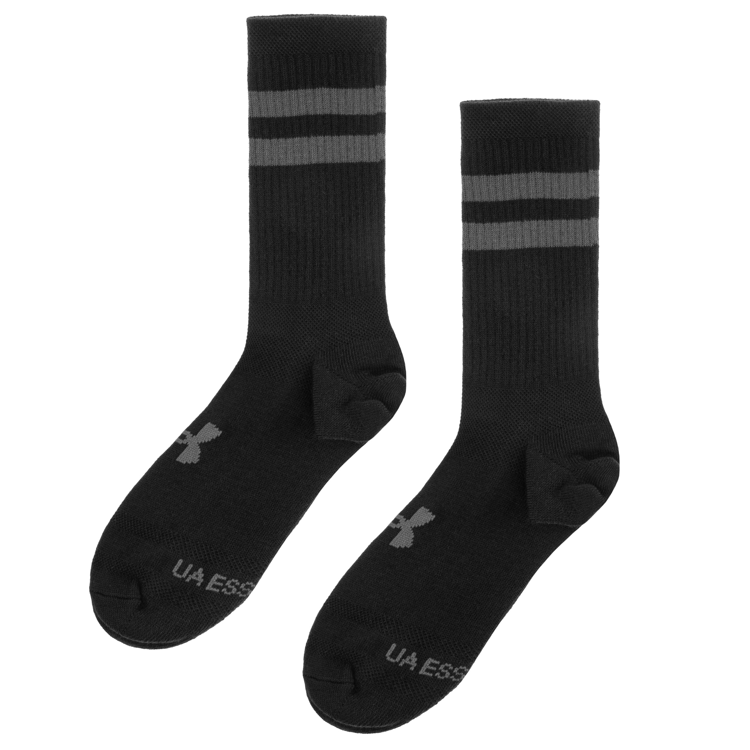 Under Armour - Essential Crew Sportsocken - 6 Paar - Black/Castlerock 